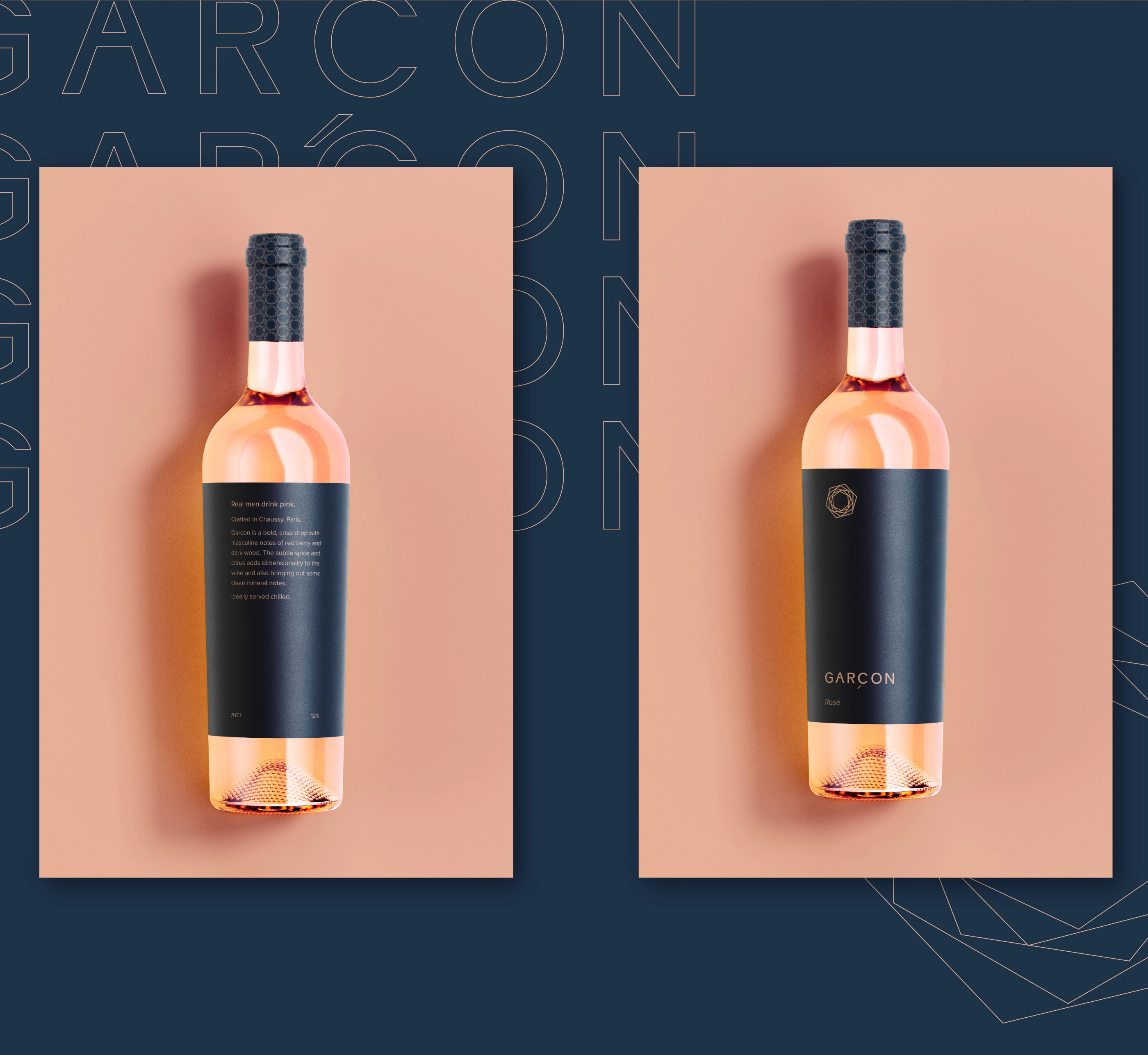 Front and Back labels of Garçon