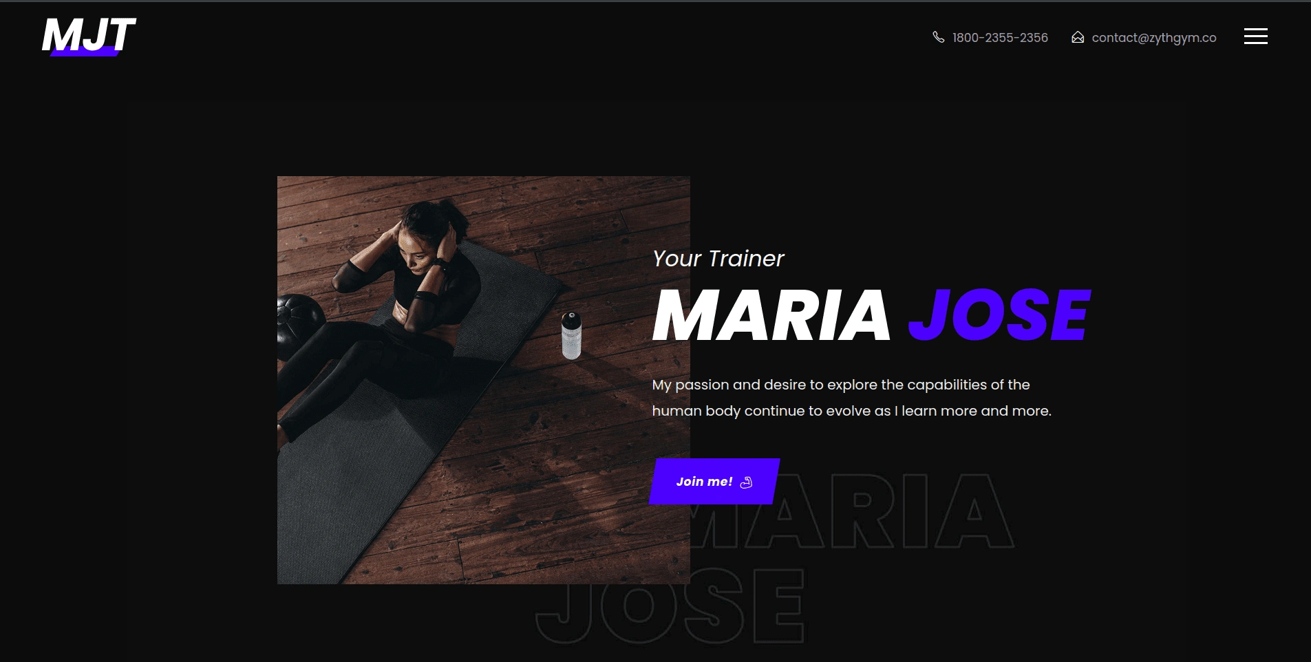 GYM Trainer Website