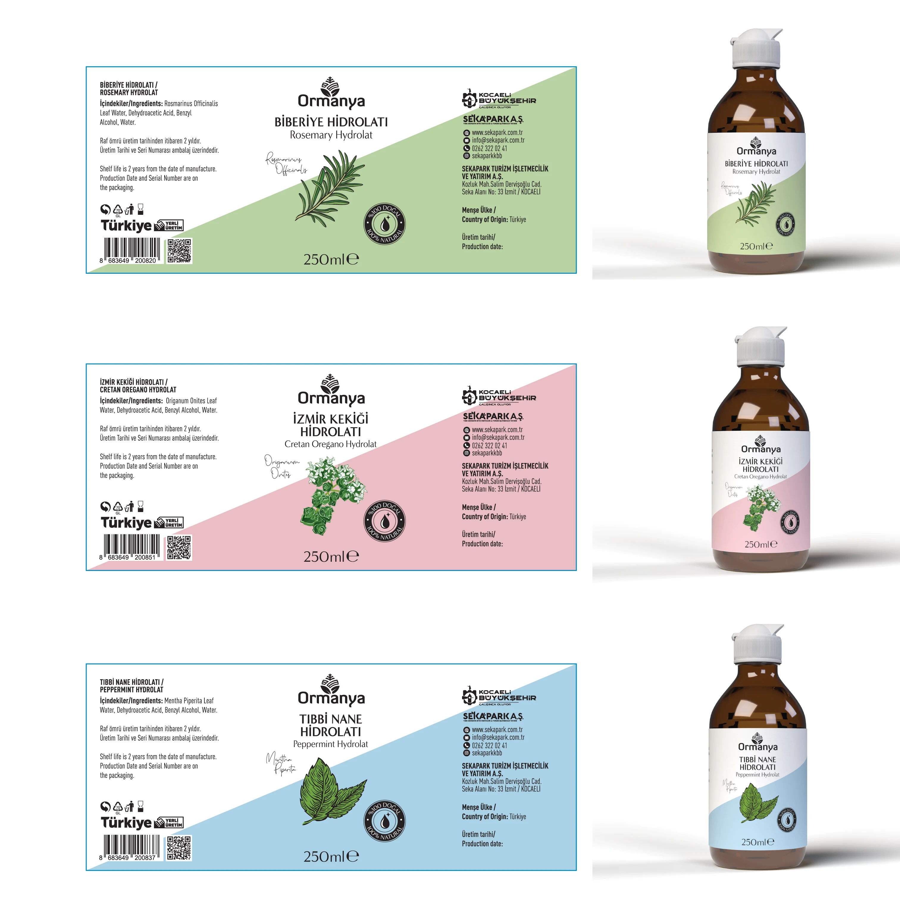 Artworks & Label Designs for Hydrolats