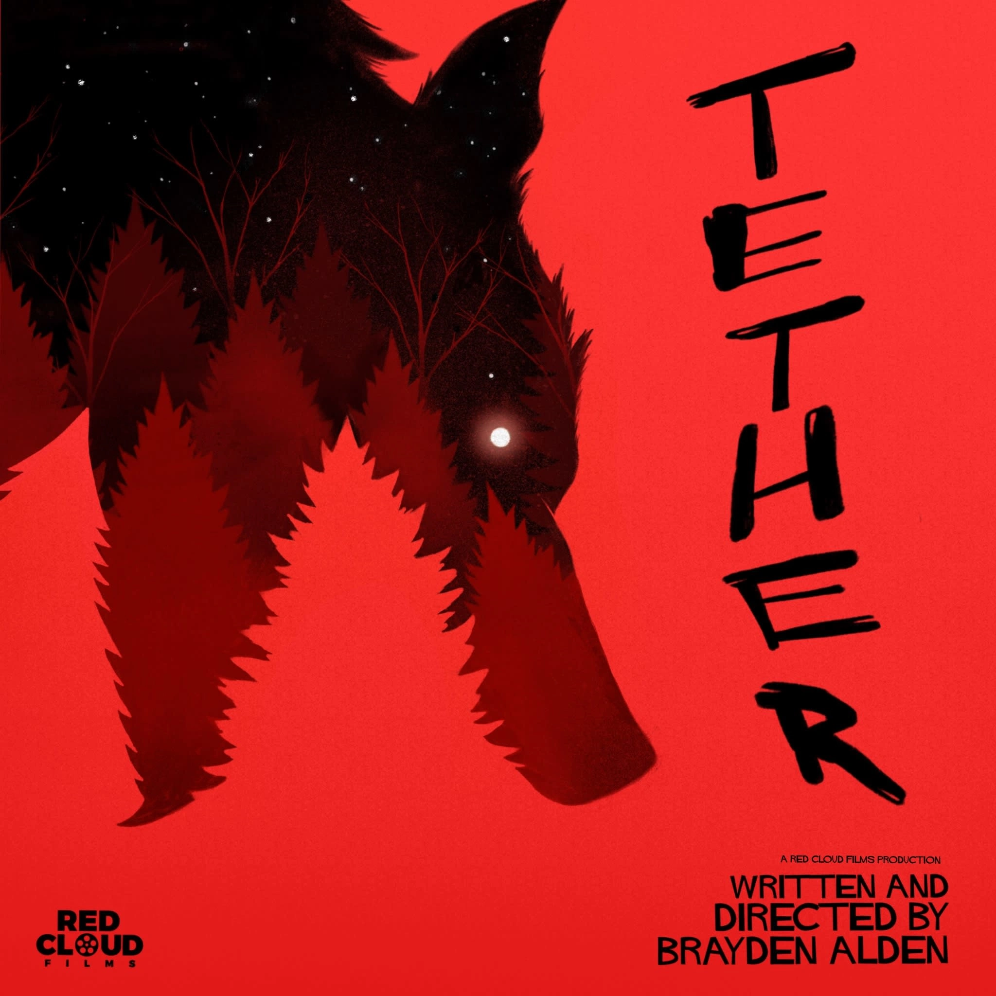 An illustration to promote Tether, an independent horror film in Melbourne.