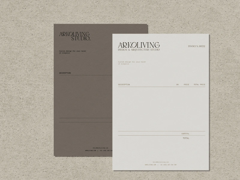 Invoice and quotation design