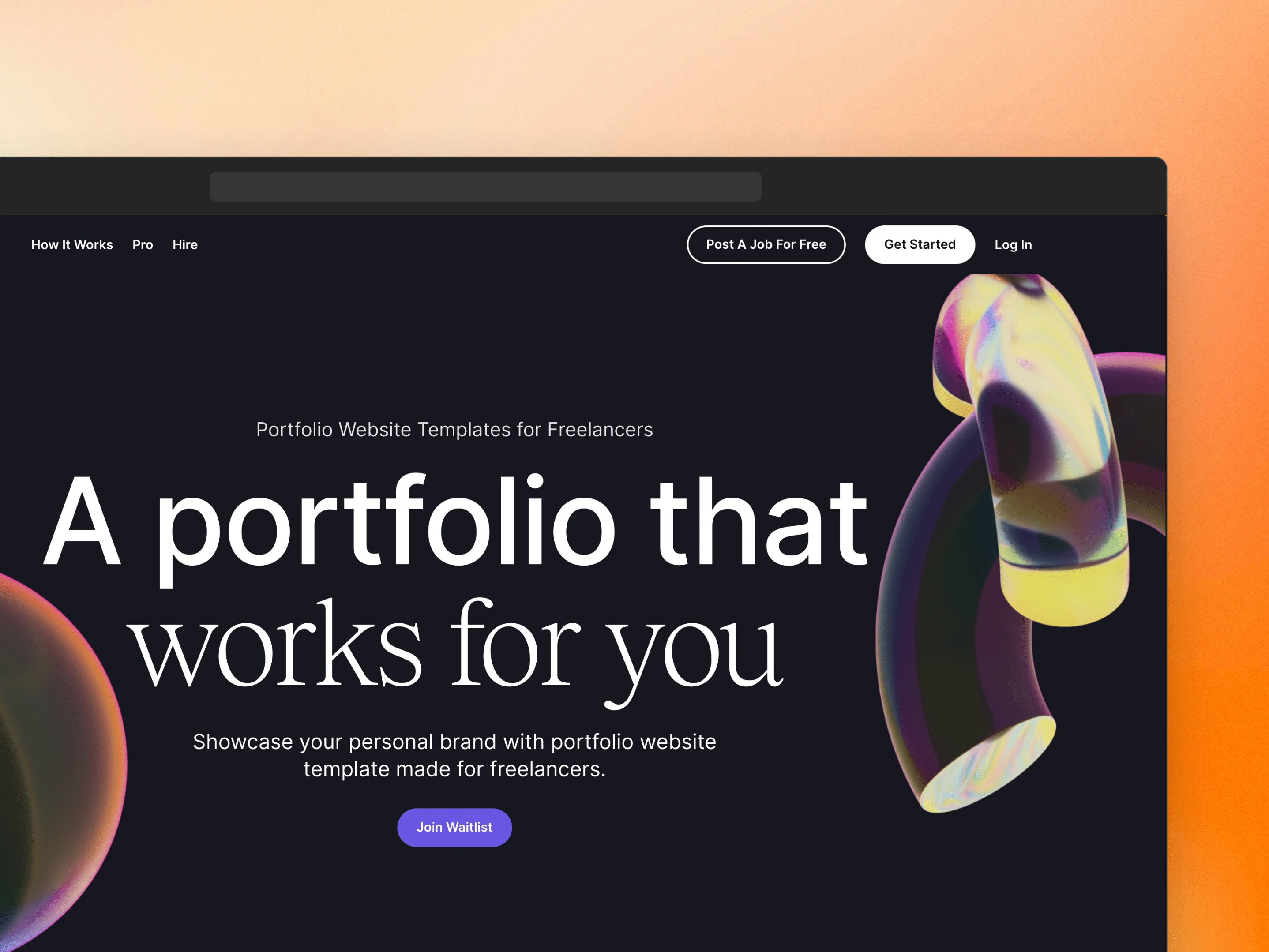 A screenshot of the webpage showcasing all about Portfolios by Contra.