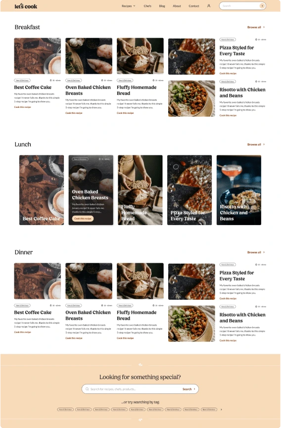 Recipes Page