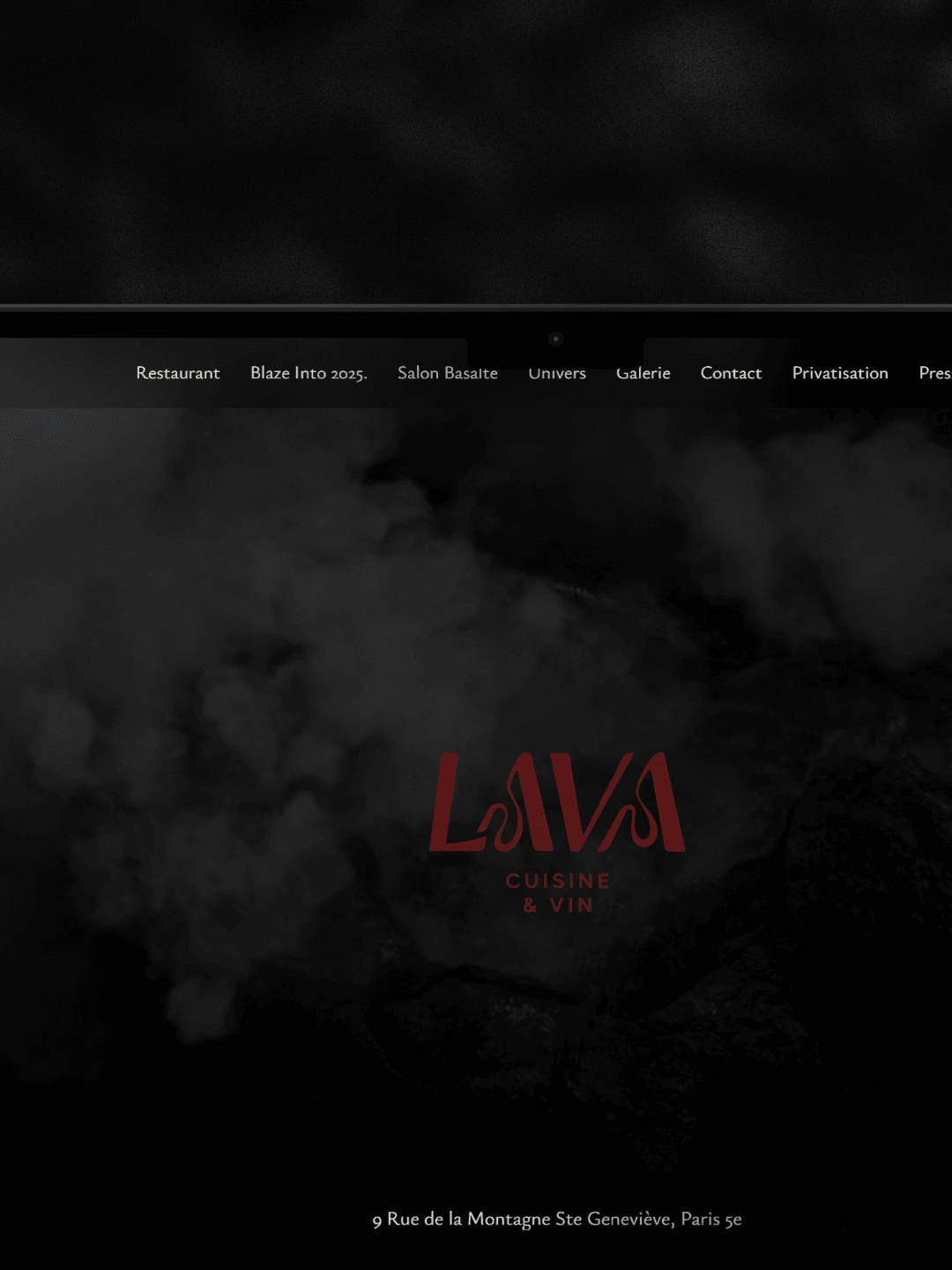 Elegantly crafted website for LAVA, a fine dining experience where culinary artistry meets contemporary gastronomy in a sophisticated atmosphere.
