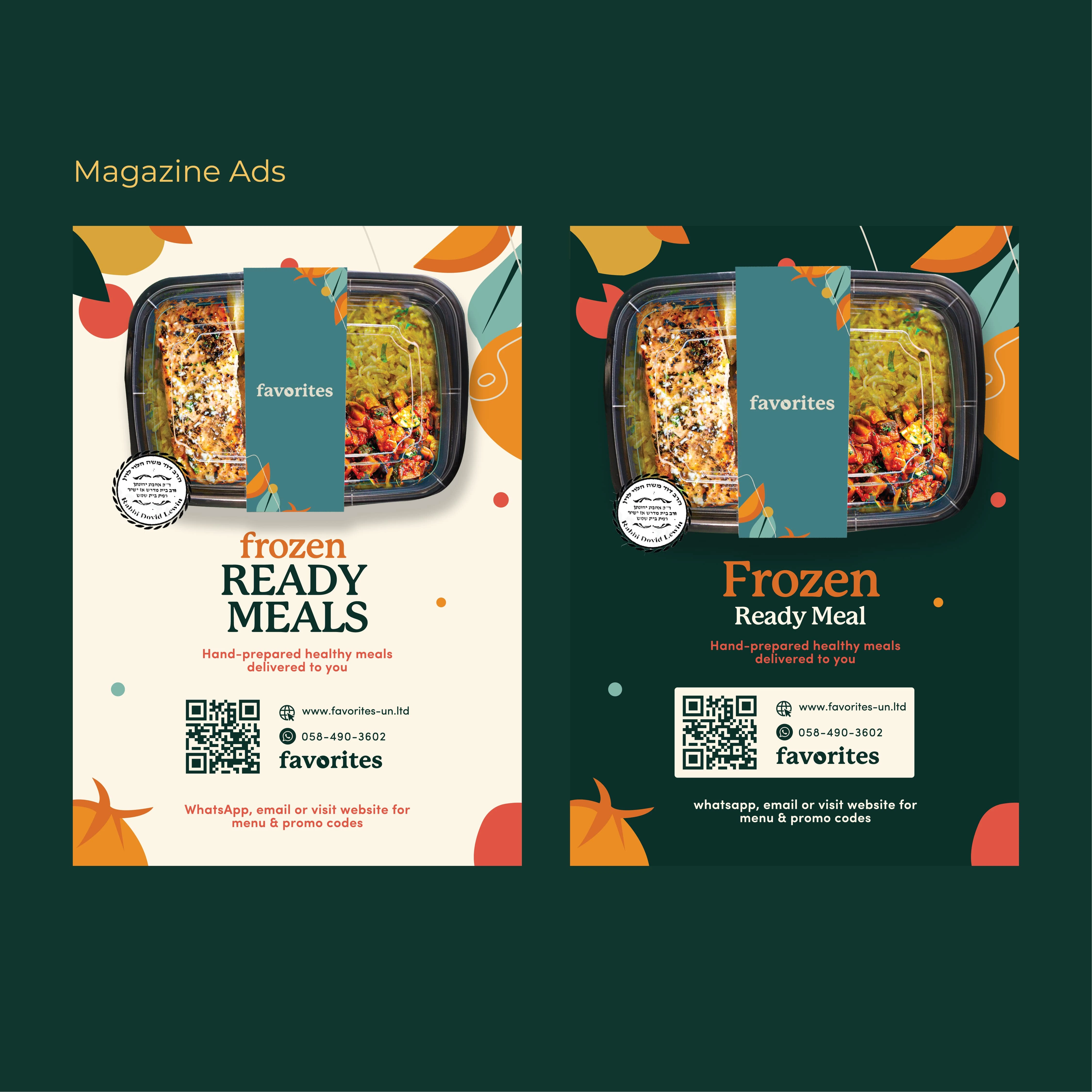 Favorites Ready Meals - Magazine Ad Design