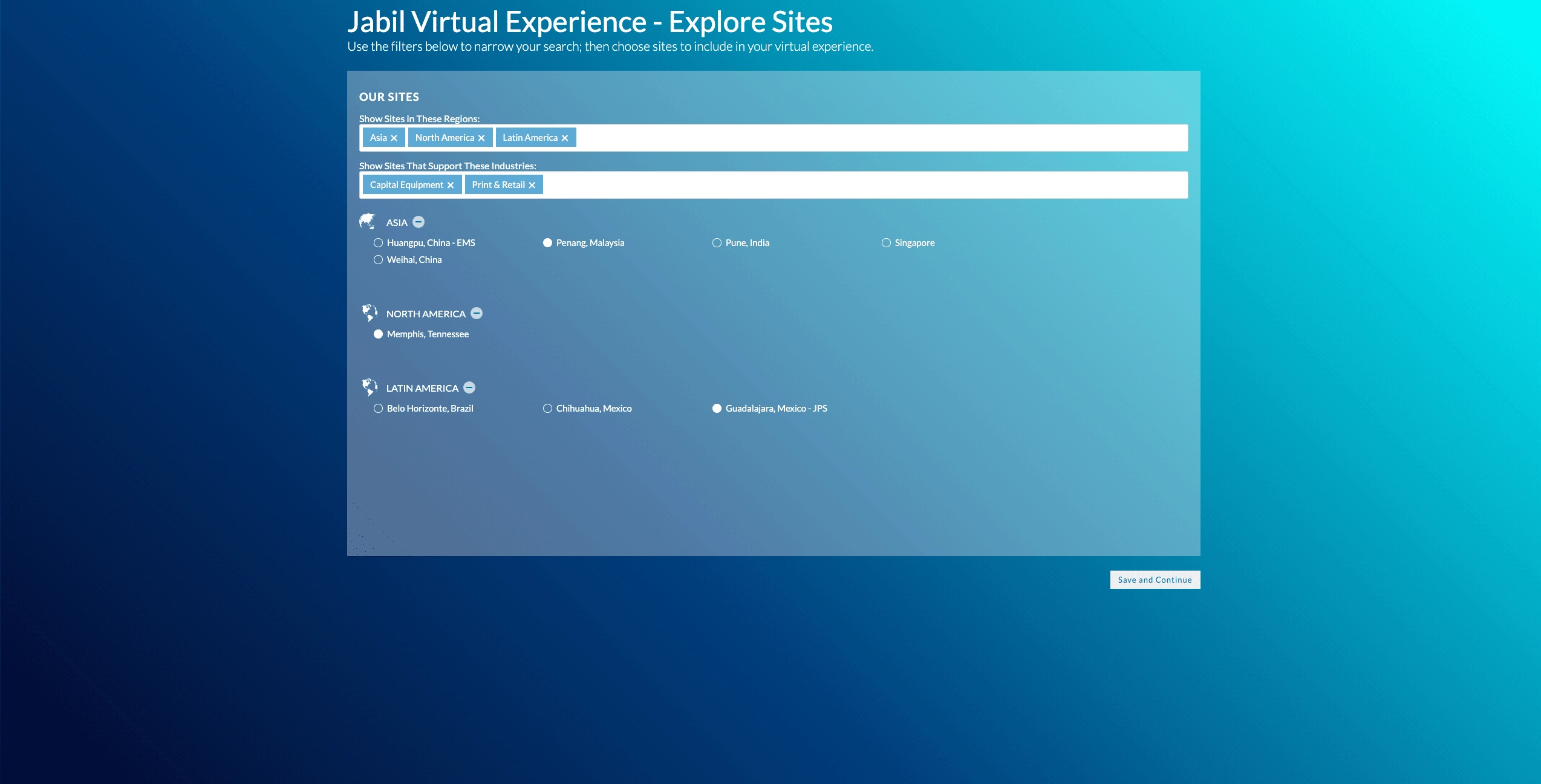 Virtual Experience web