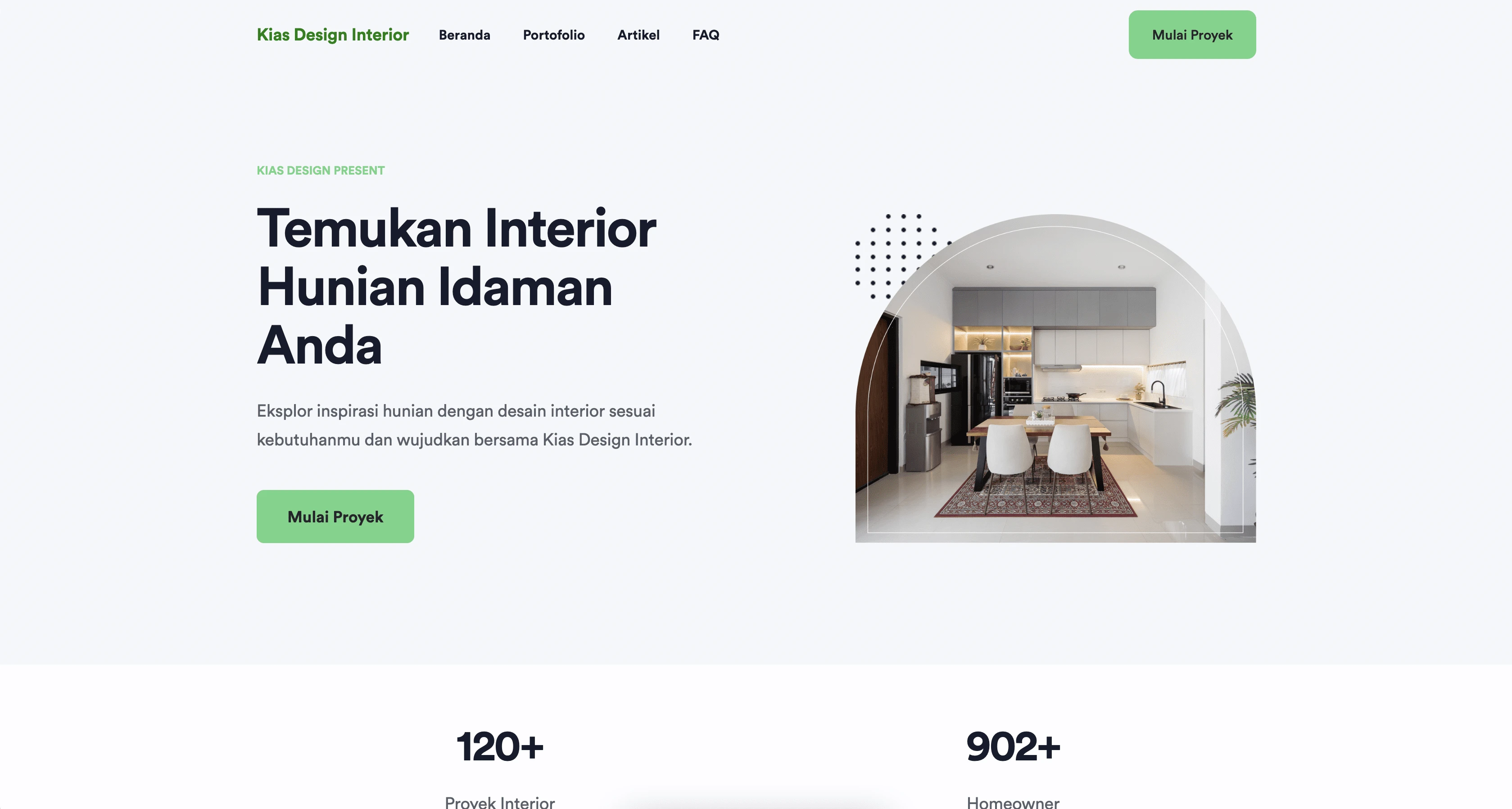 Kias Design Interior Landing Page