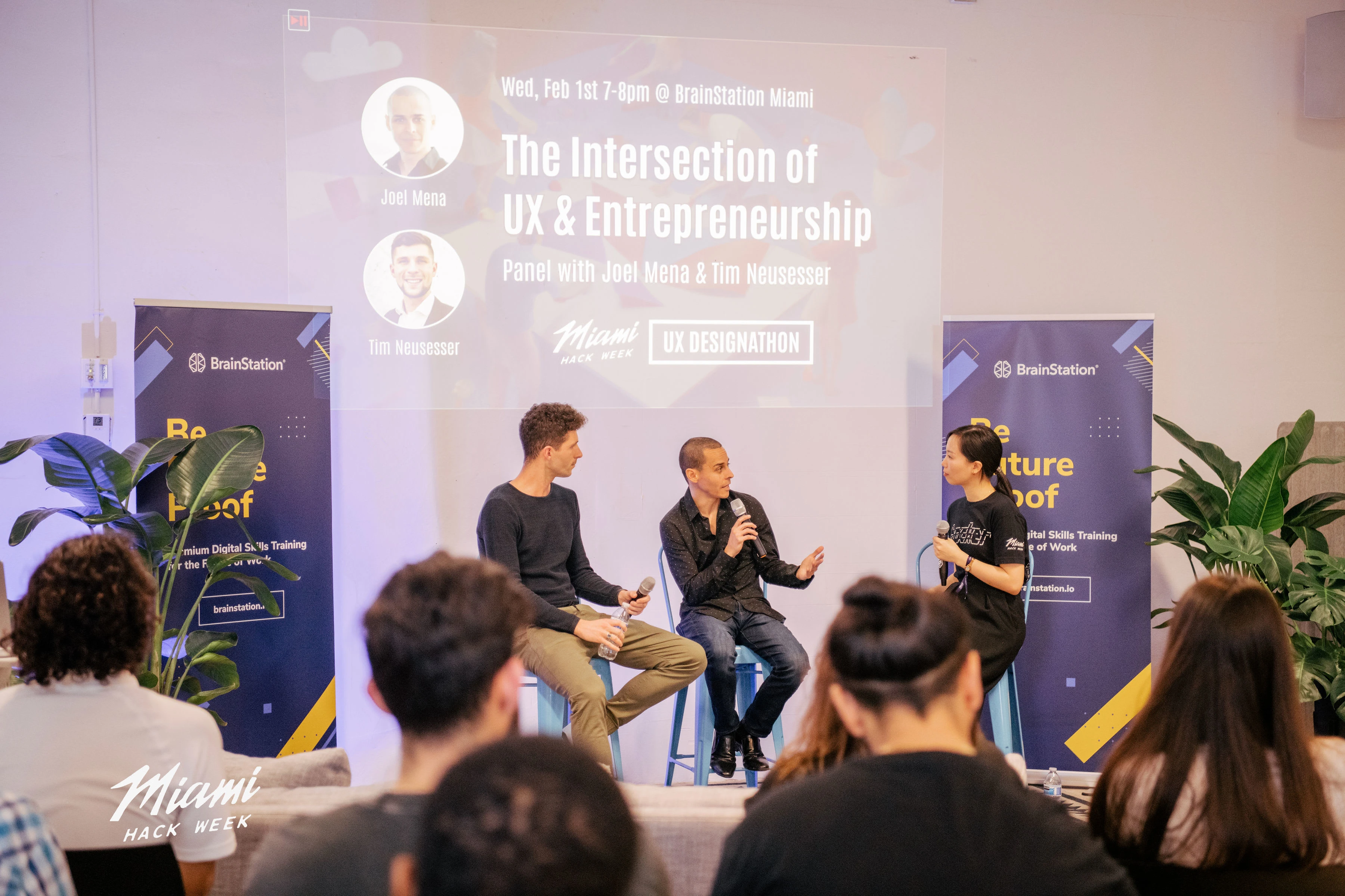 The Intersection of UX & Entrepreneurship Panel Discussion by UX Designathon at Miami Hack Week