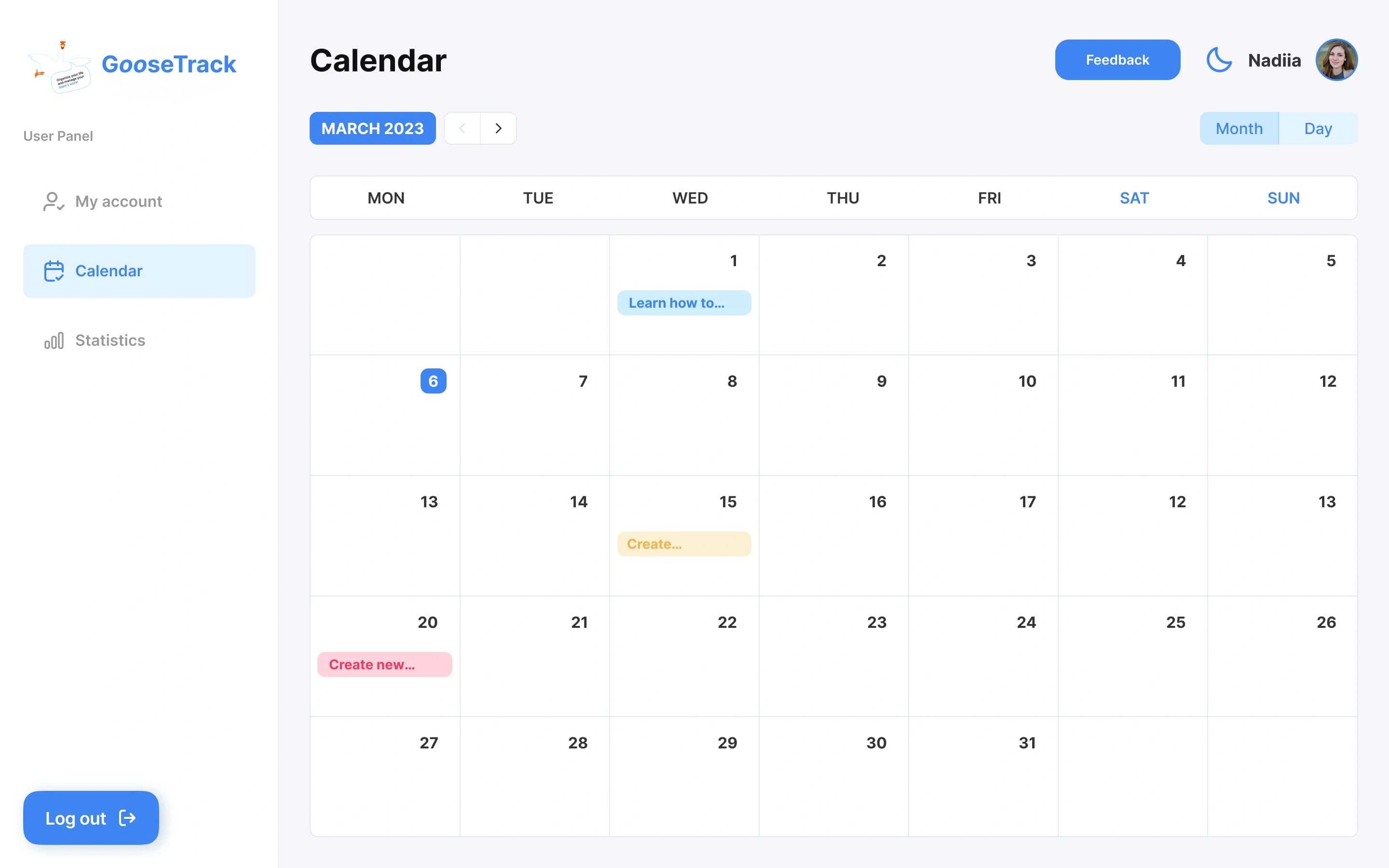 Calendar View