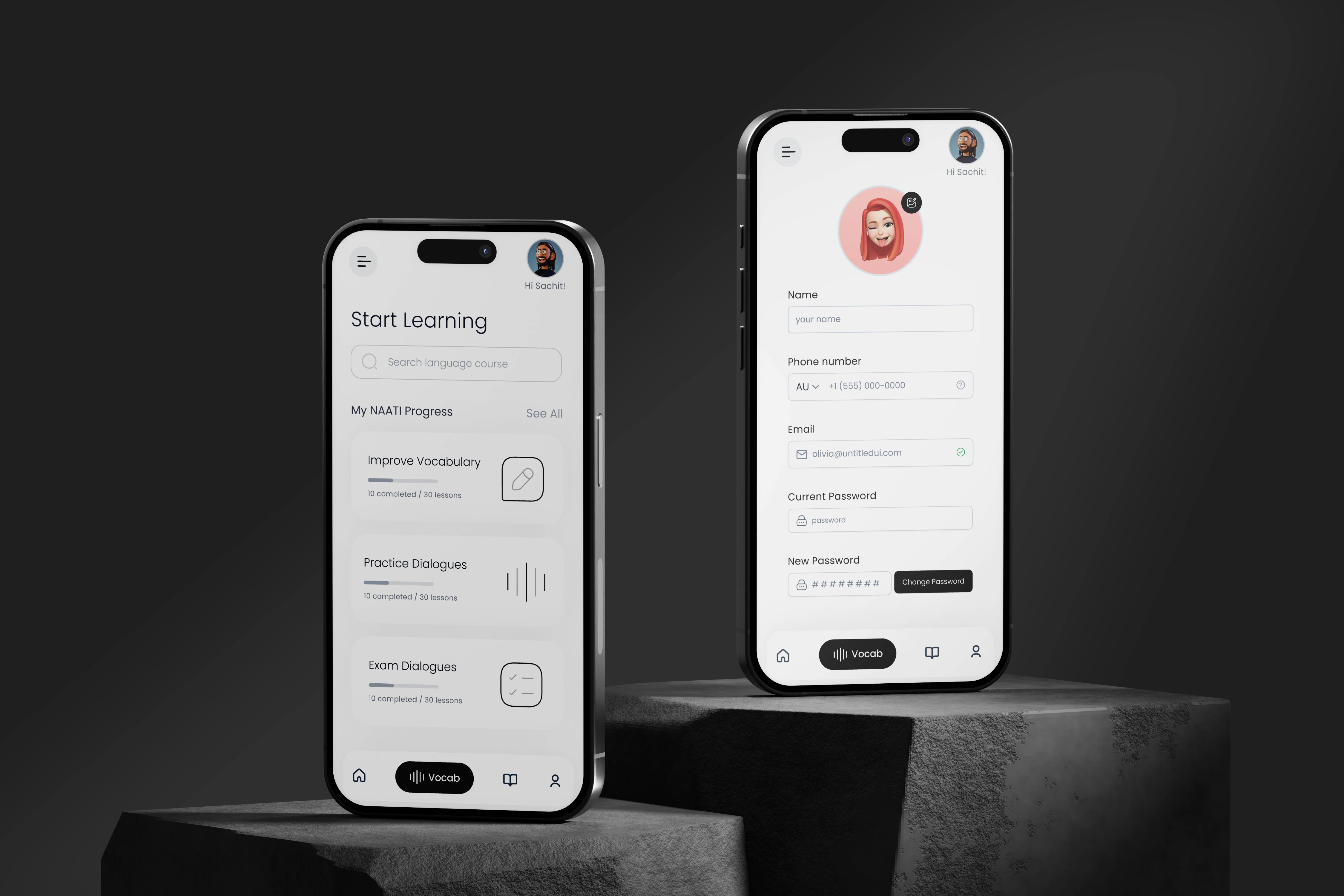 Language Learning App UI UX Design