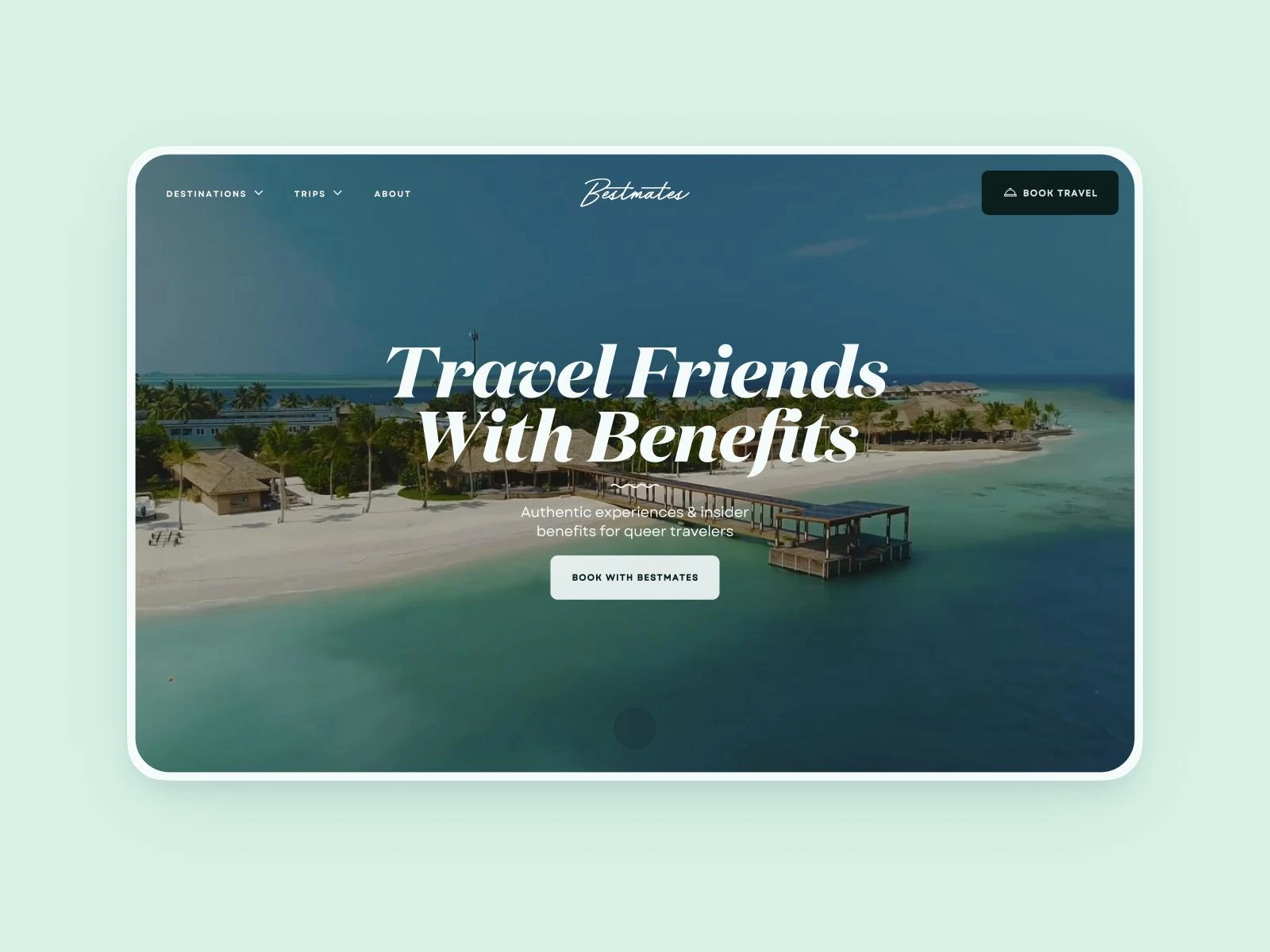 Redesigned Bestmates Travel Home Page