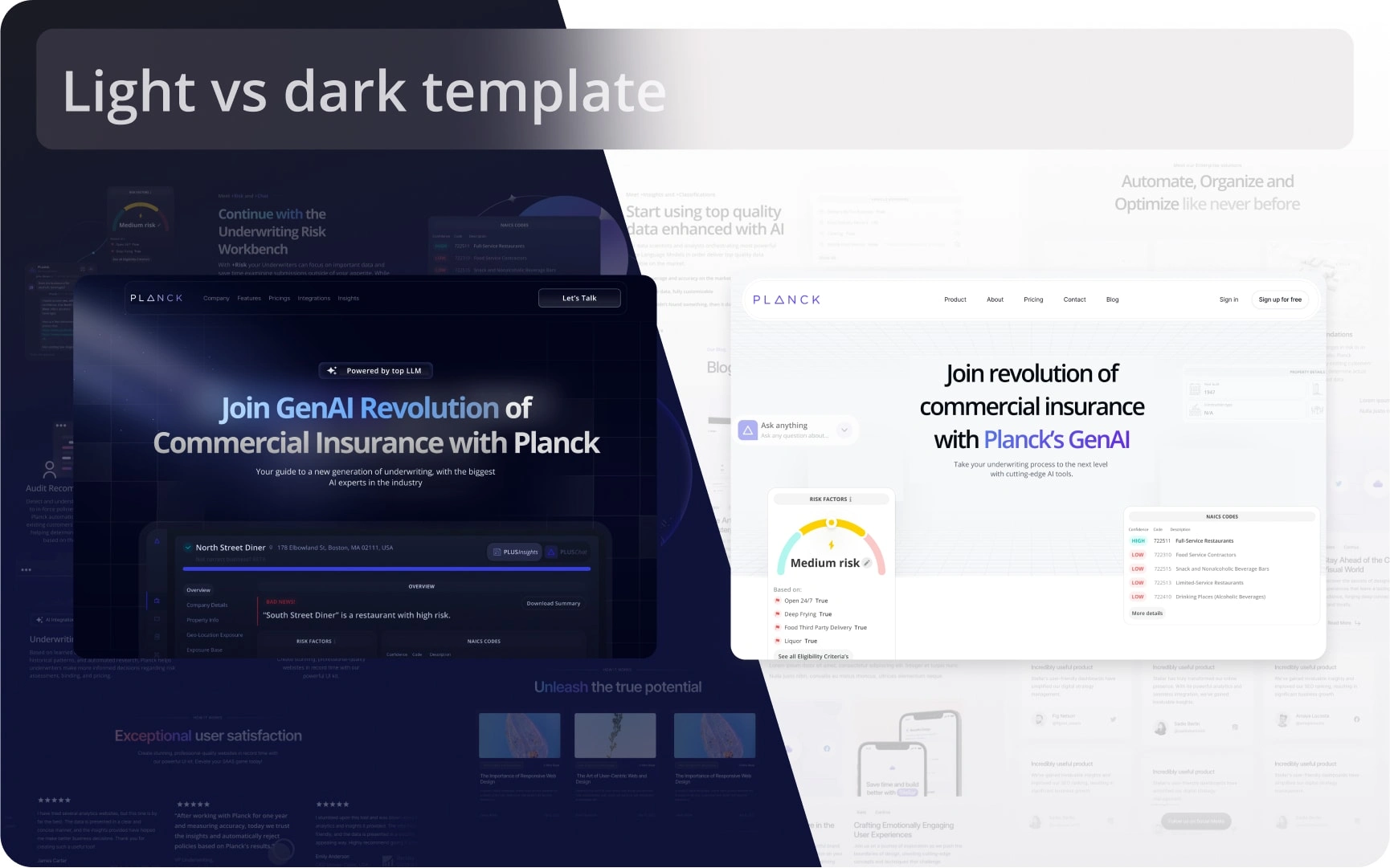 Light vs Dark comparison