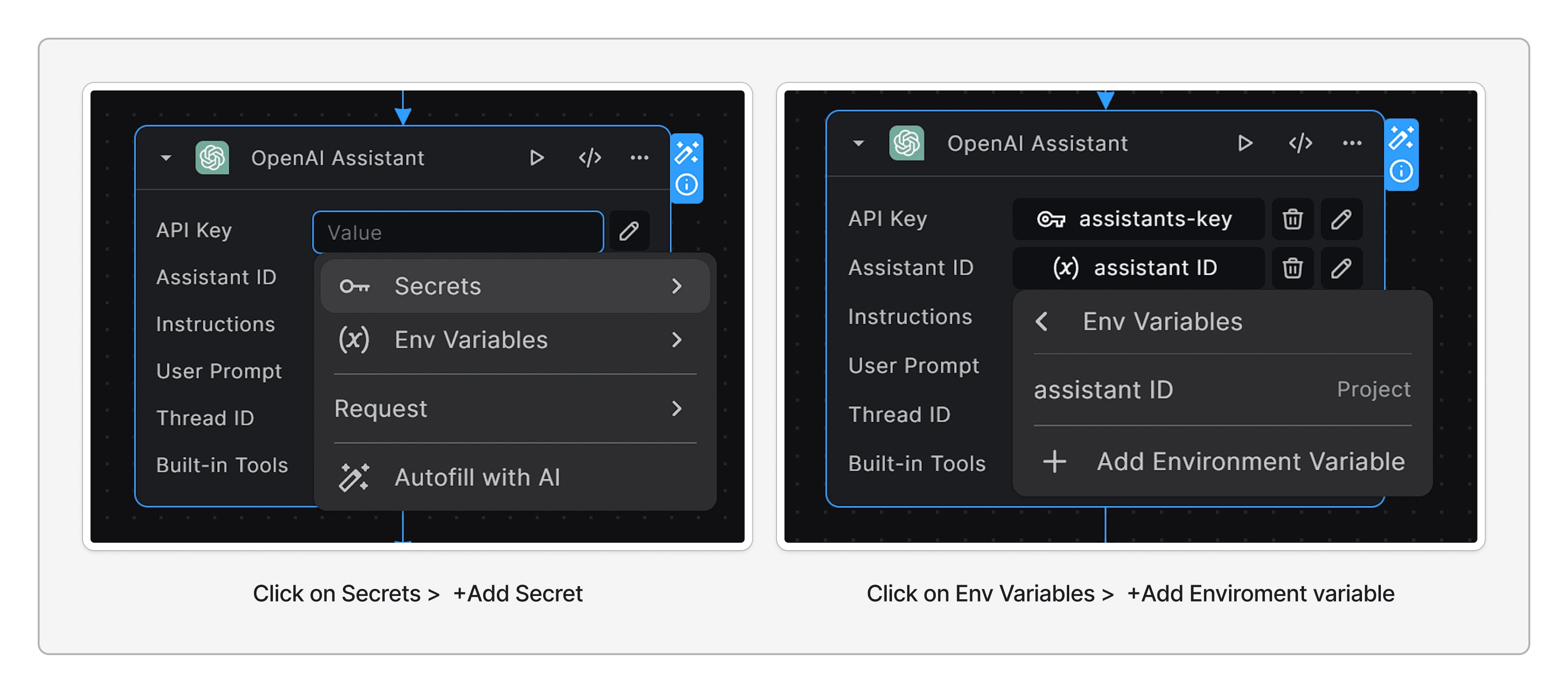 Adding a secret and environmental variable in Buildship.