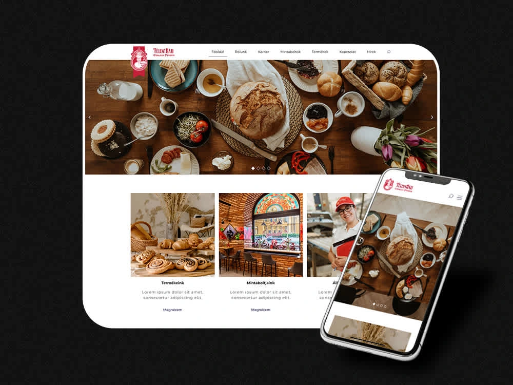 Complete webdesign for Félegyházi Pékség Kft.