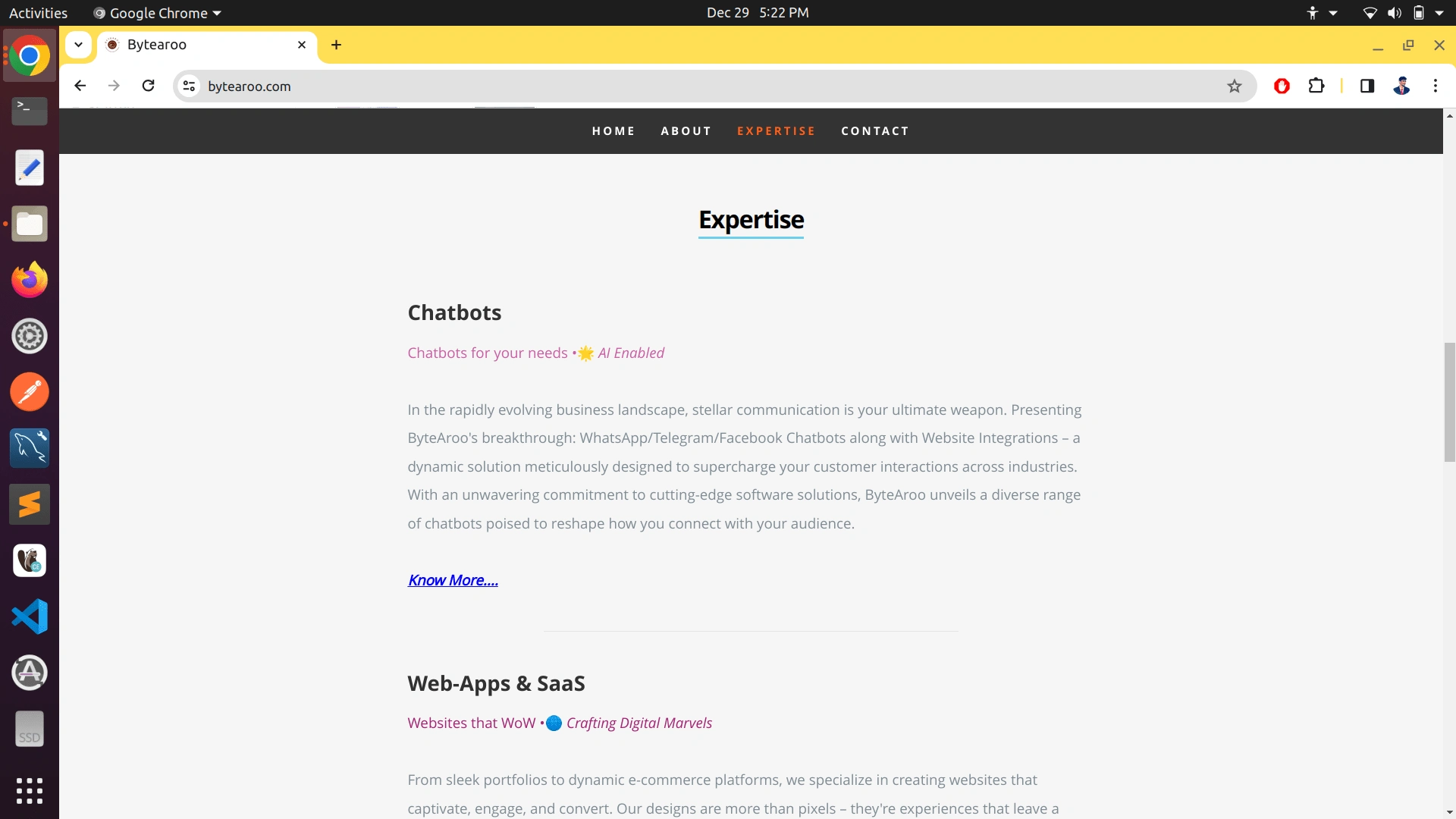 Expertise Section