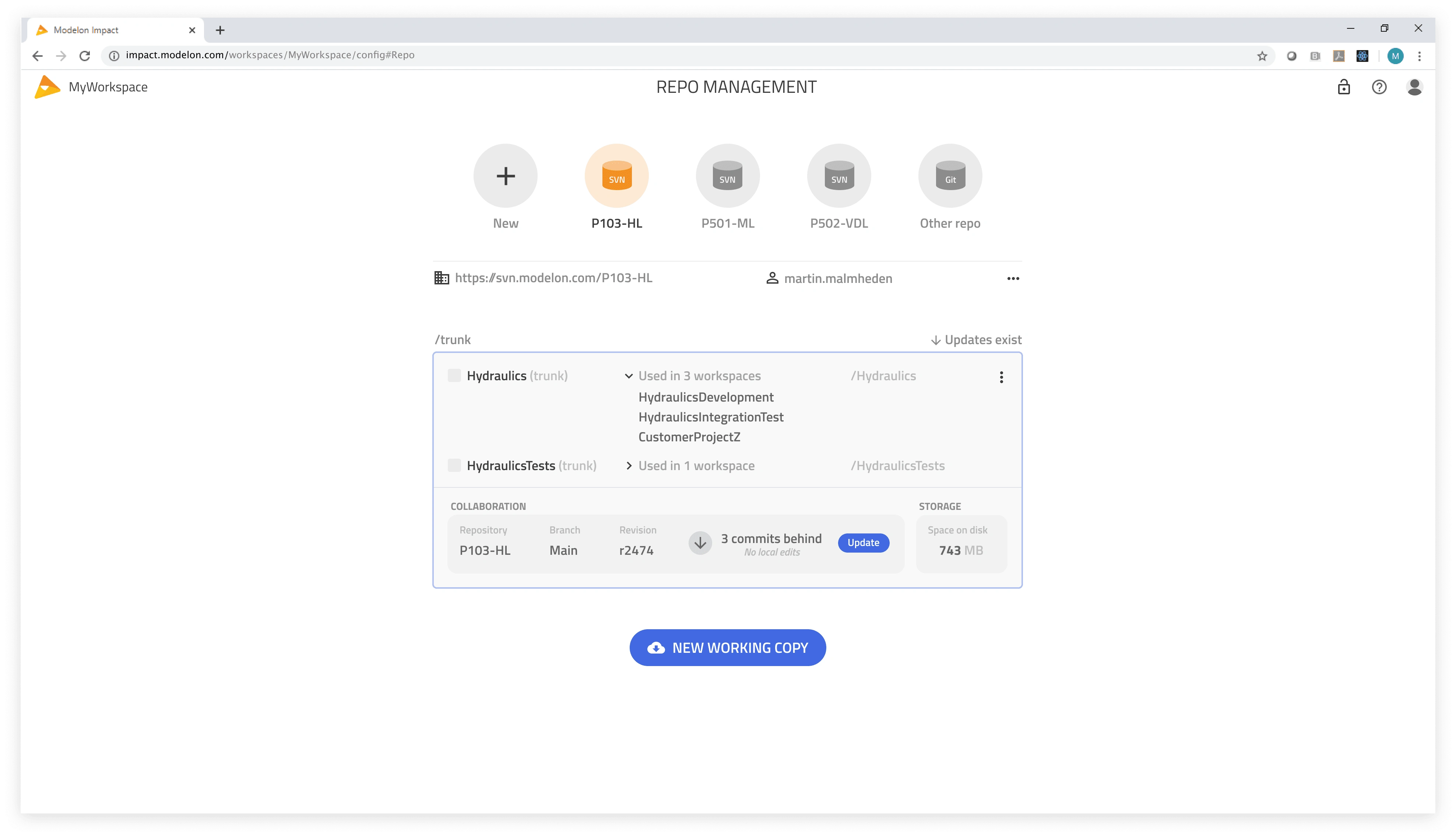 Repository management