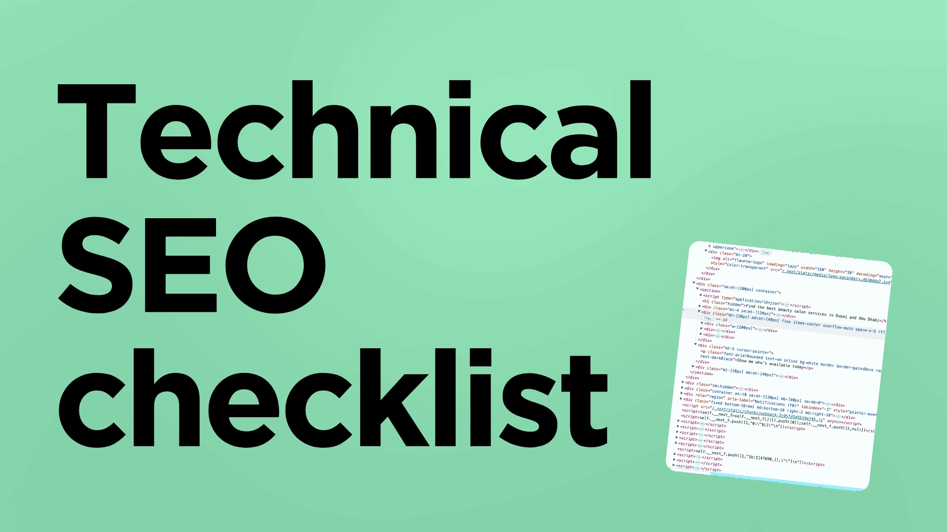 Technical checklist for website