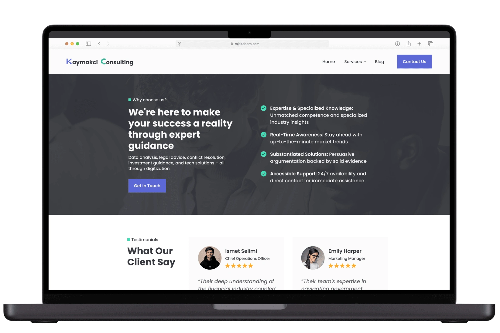 "Why Choose us?" & "What our clients say" was introduced on the homepage redesign