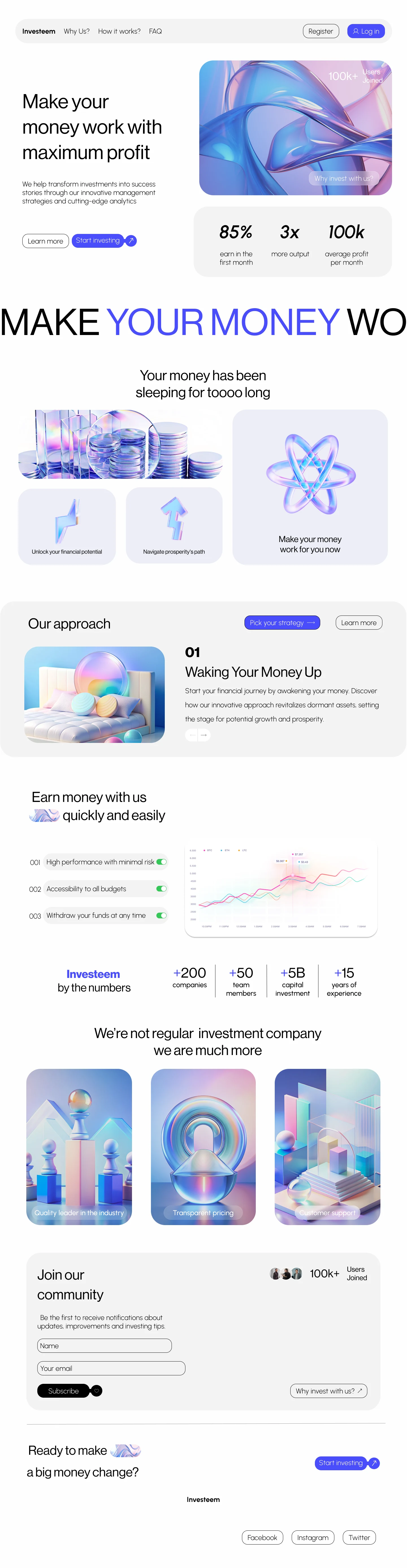 Home page UI