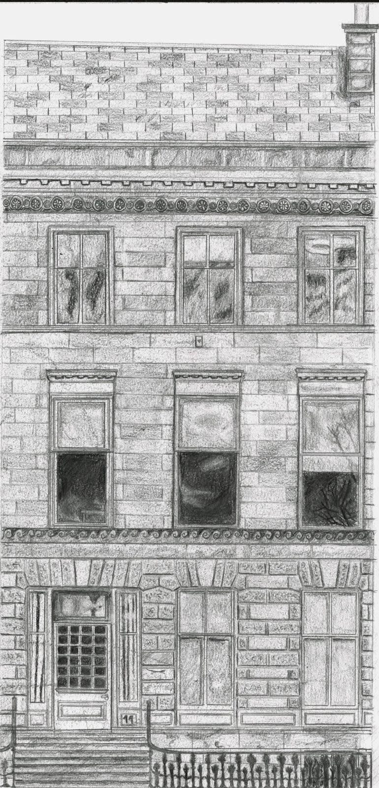 Sketch drawing for a facade