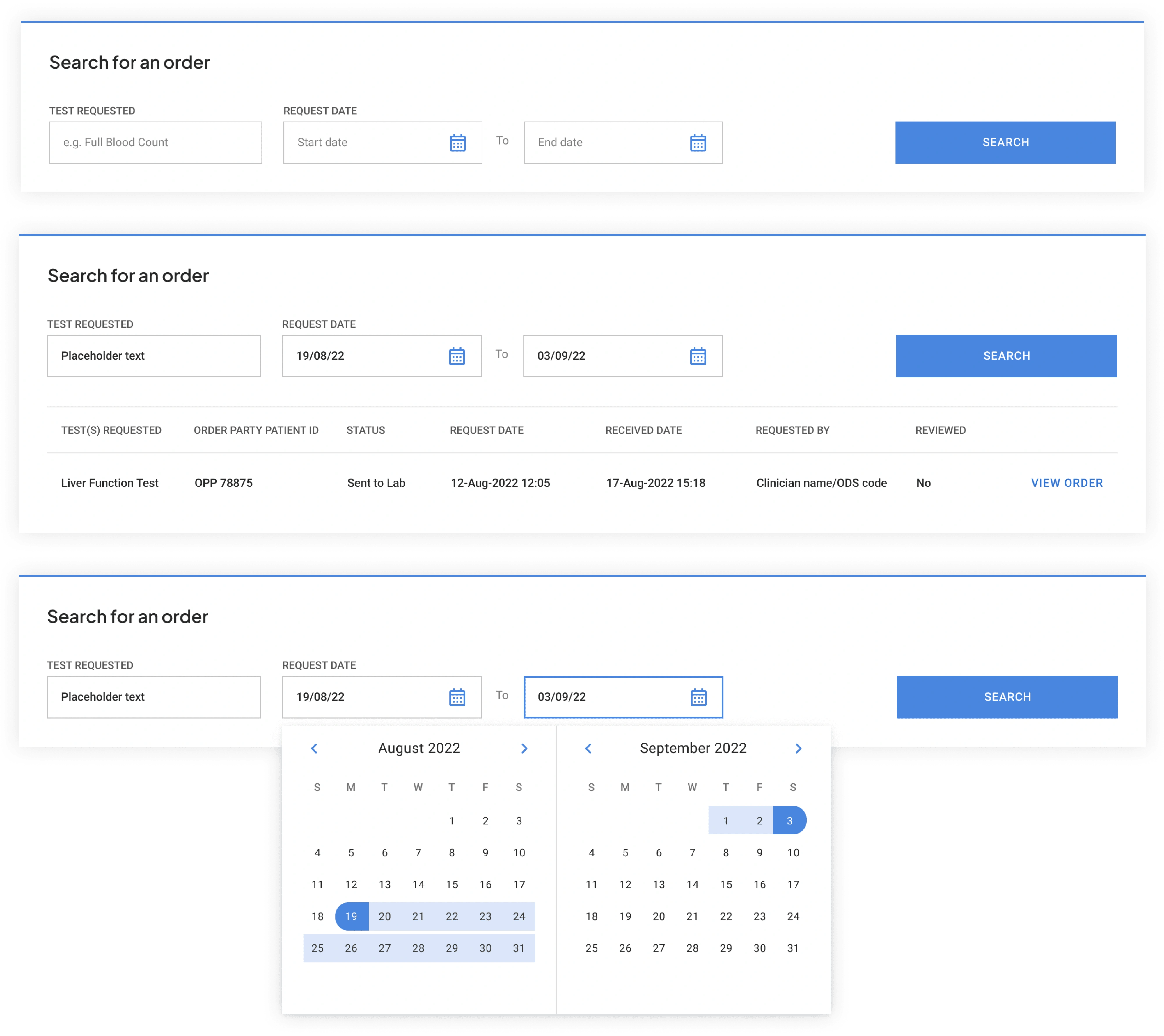 Searching for an order module