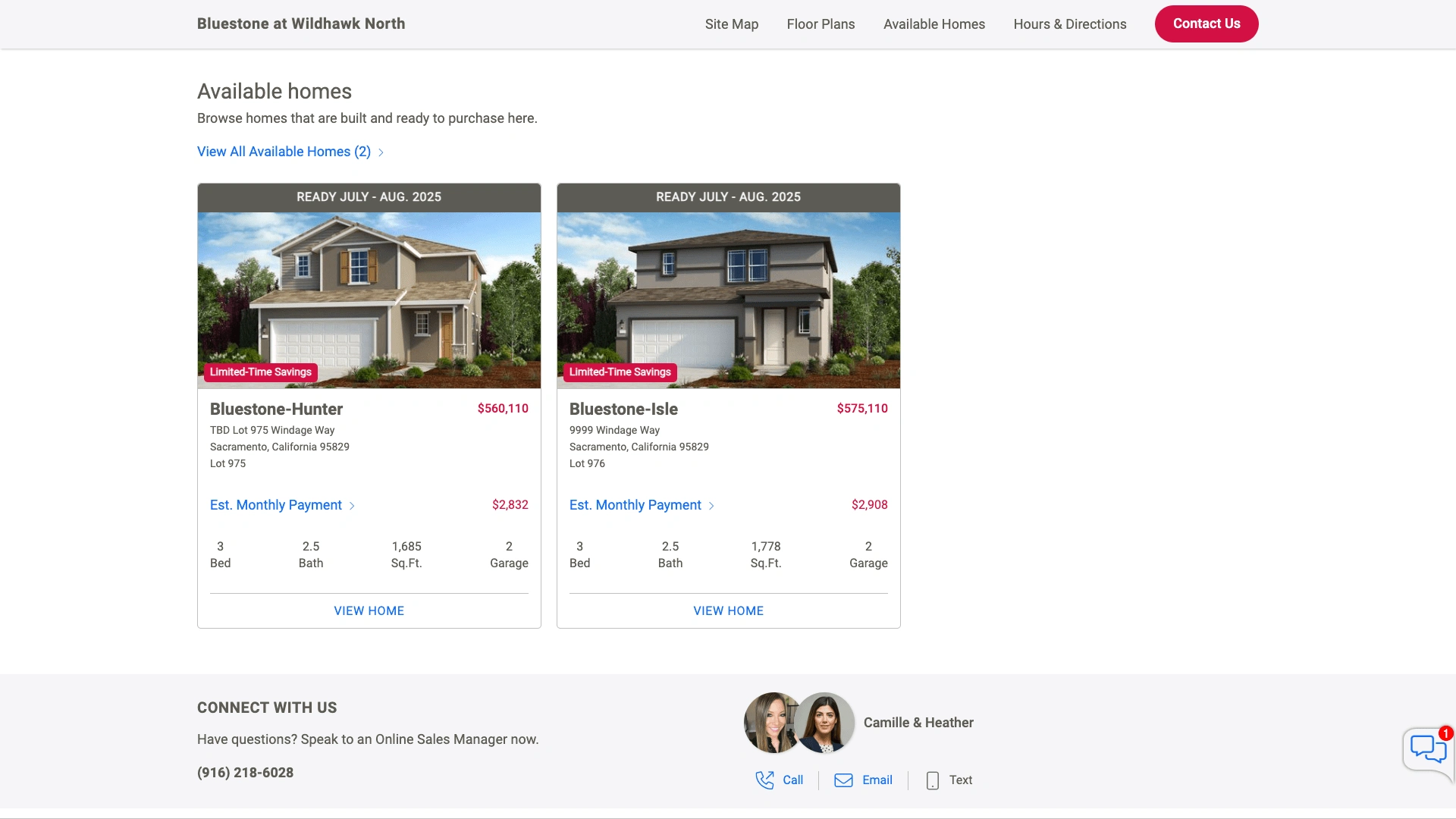 Showing home data cards.