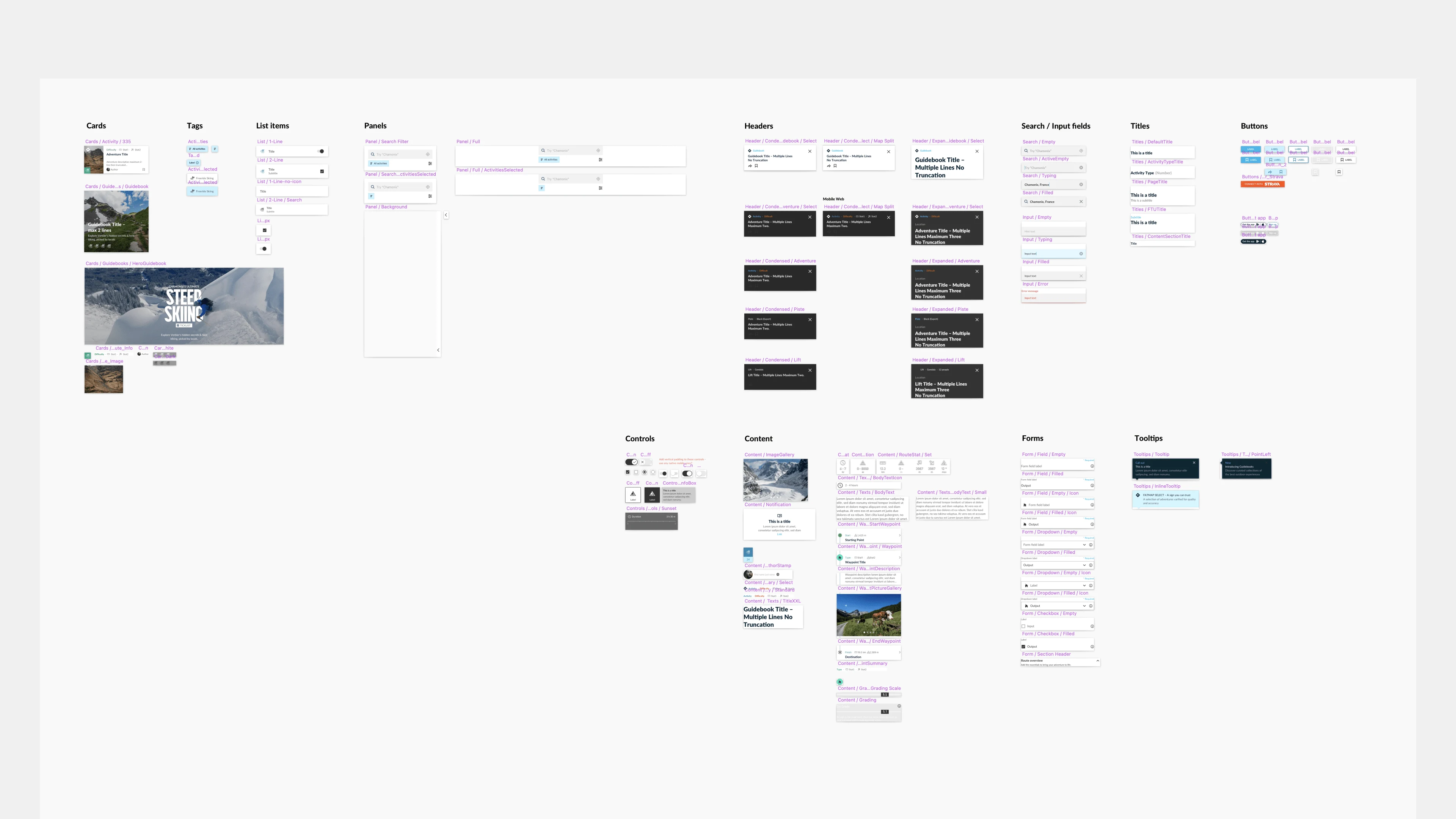 Web design system components