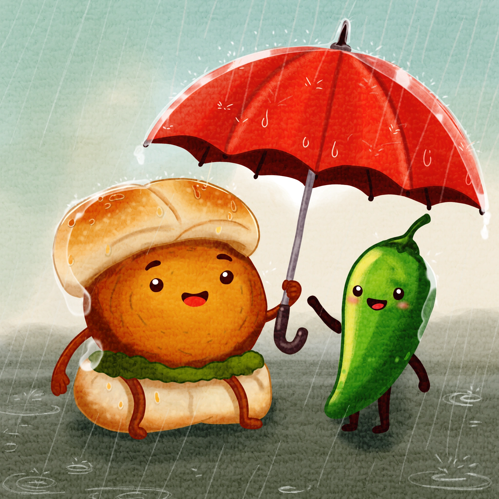 Vada Pav & Mirchi: Love in the Rain