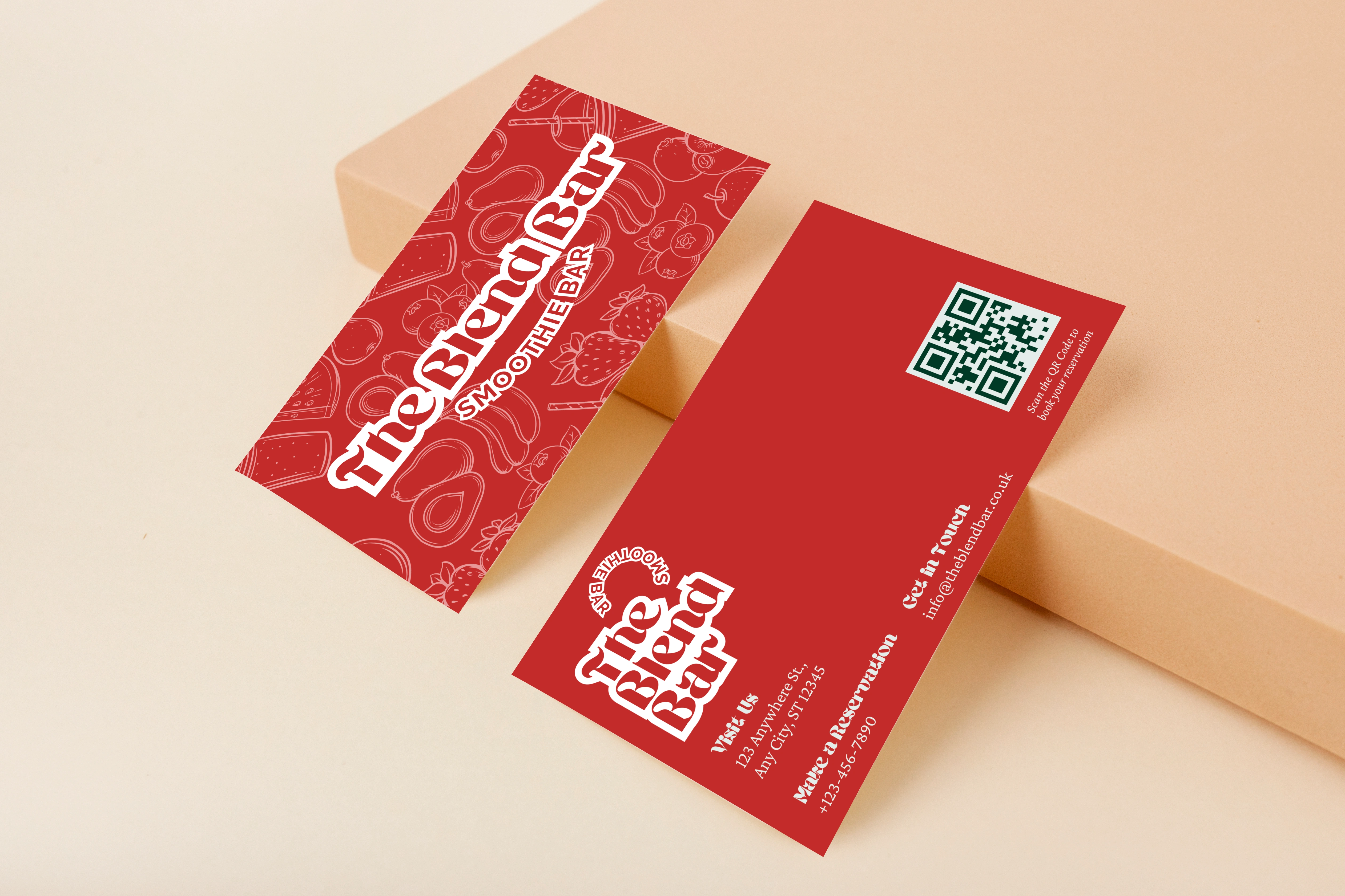 Business Card Design featuring Primary Logo, Secondary Logo & Brand Pattern