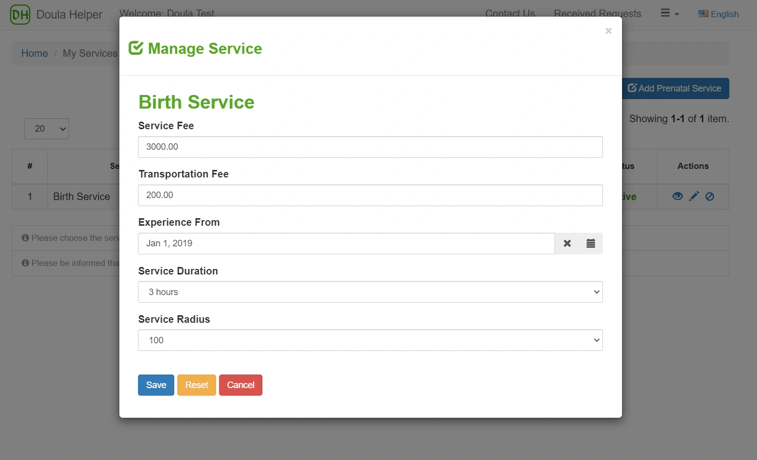 Service Configuration