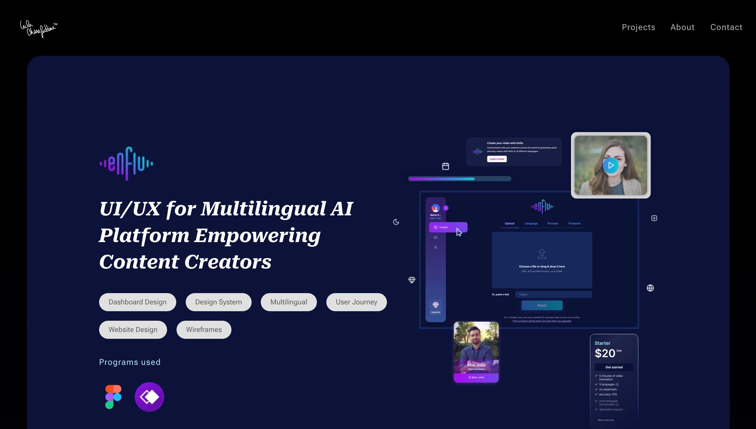 UI/UX for Multilingual Ai platform Empowering Content Creators