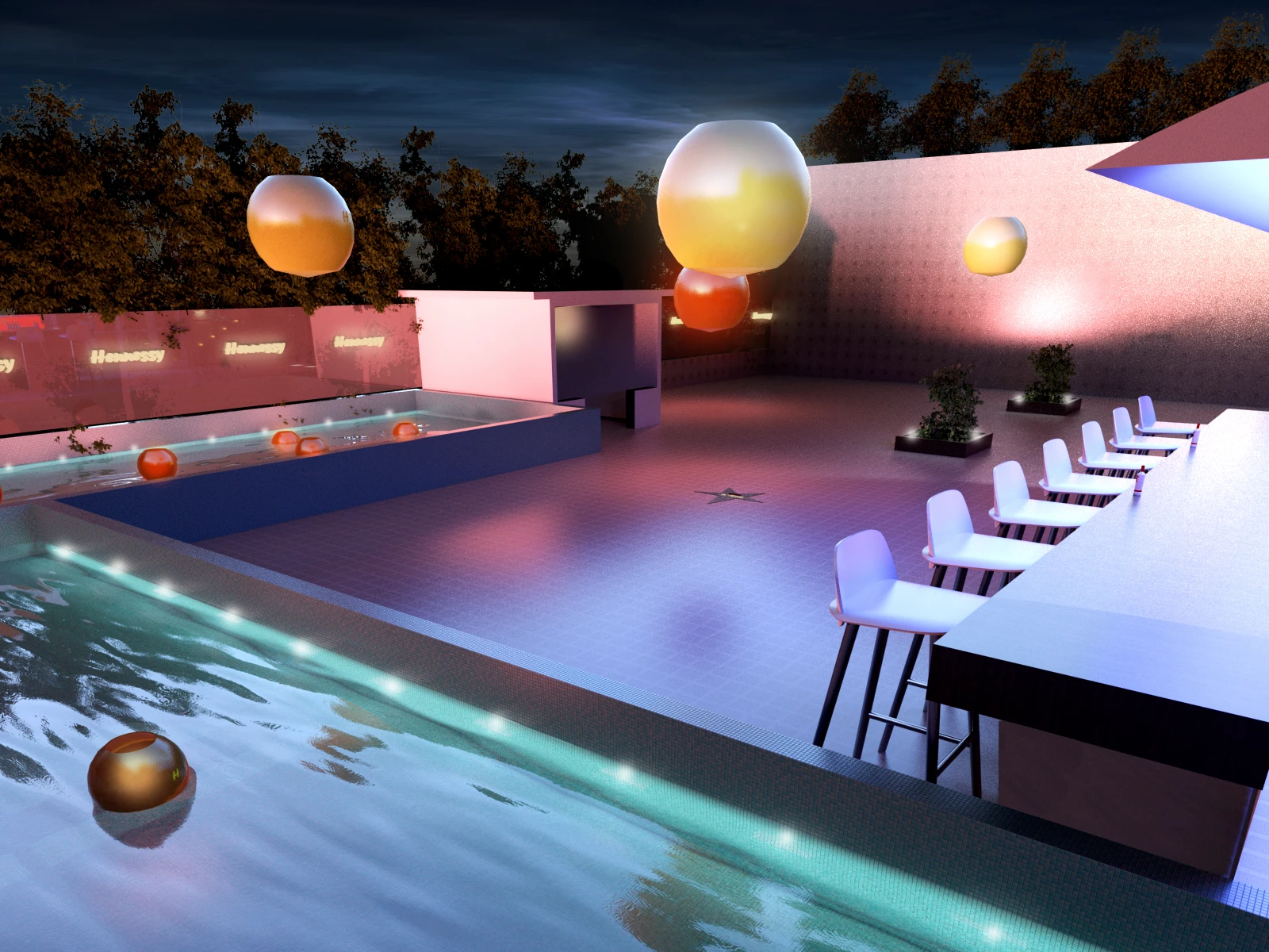 Night Club rendering