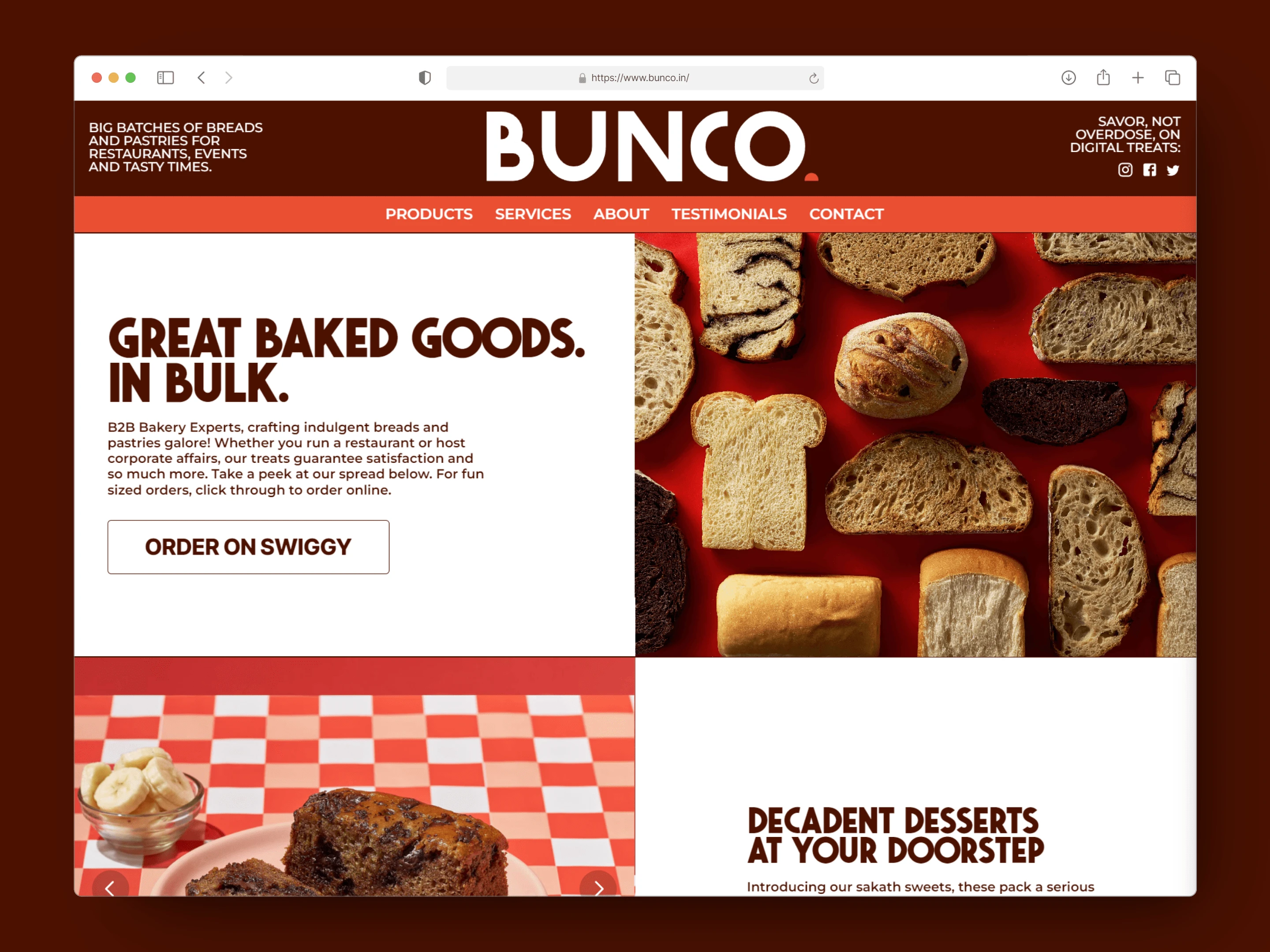 Bunco Bakery - Hero Section