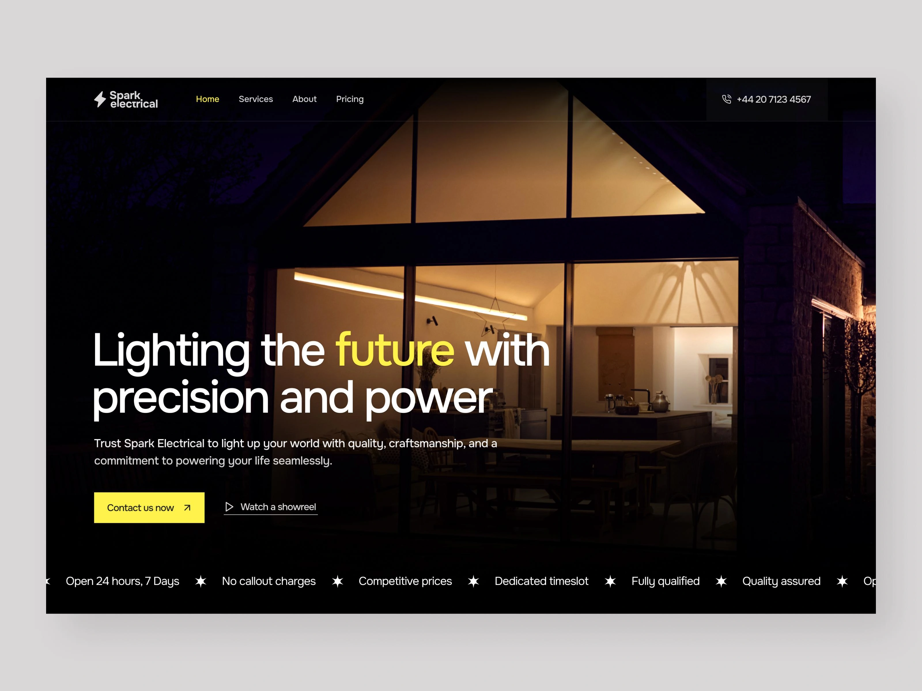 Website design, electrical contractors