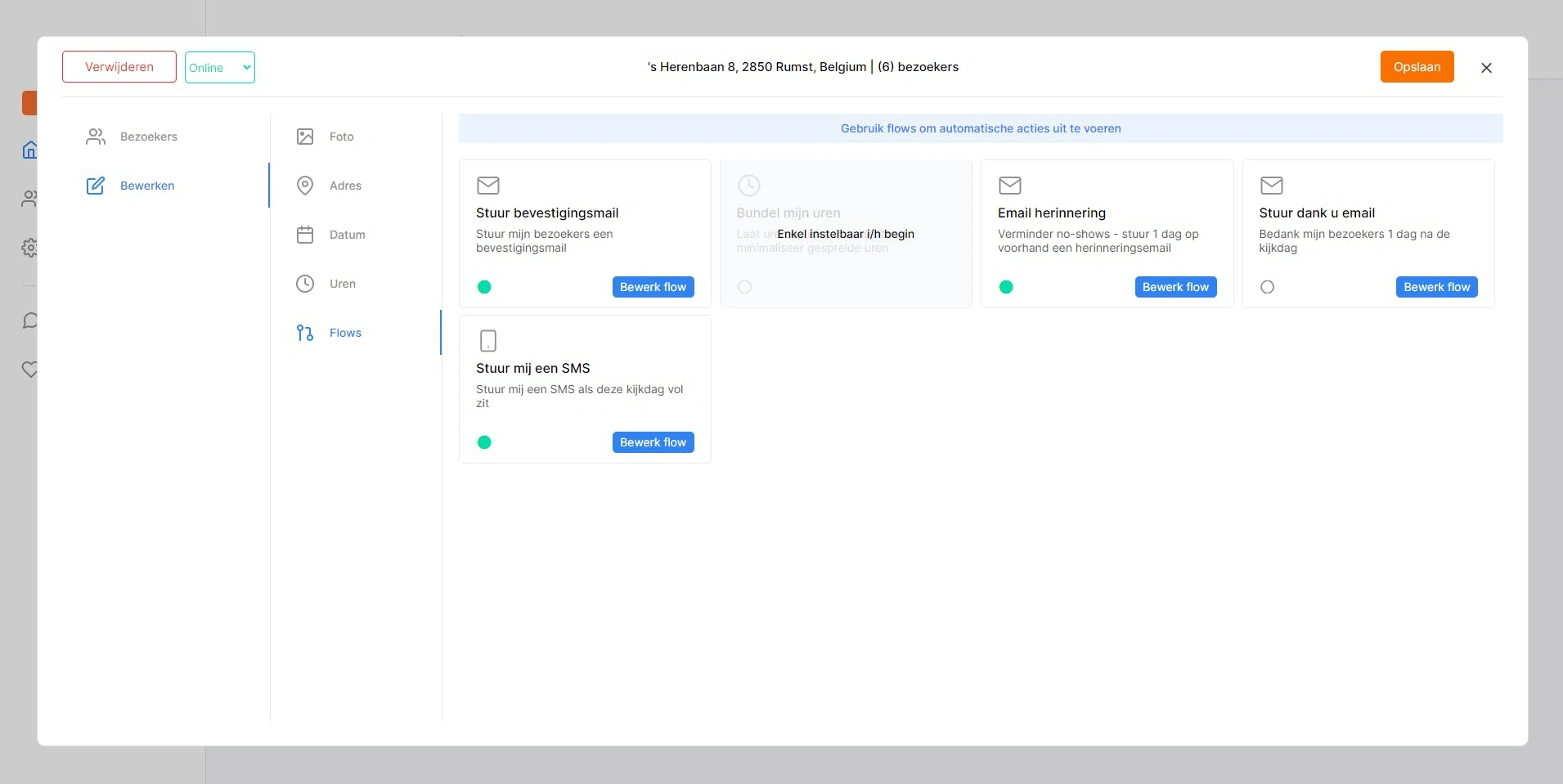 Possibility to automate e-mails, sms messages,...