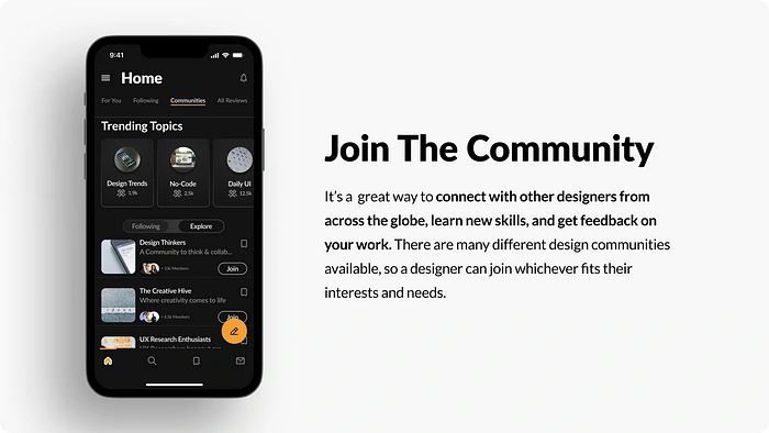 Design Community Screen