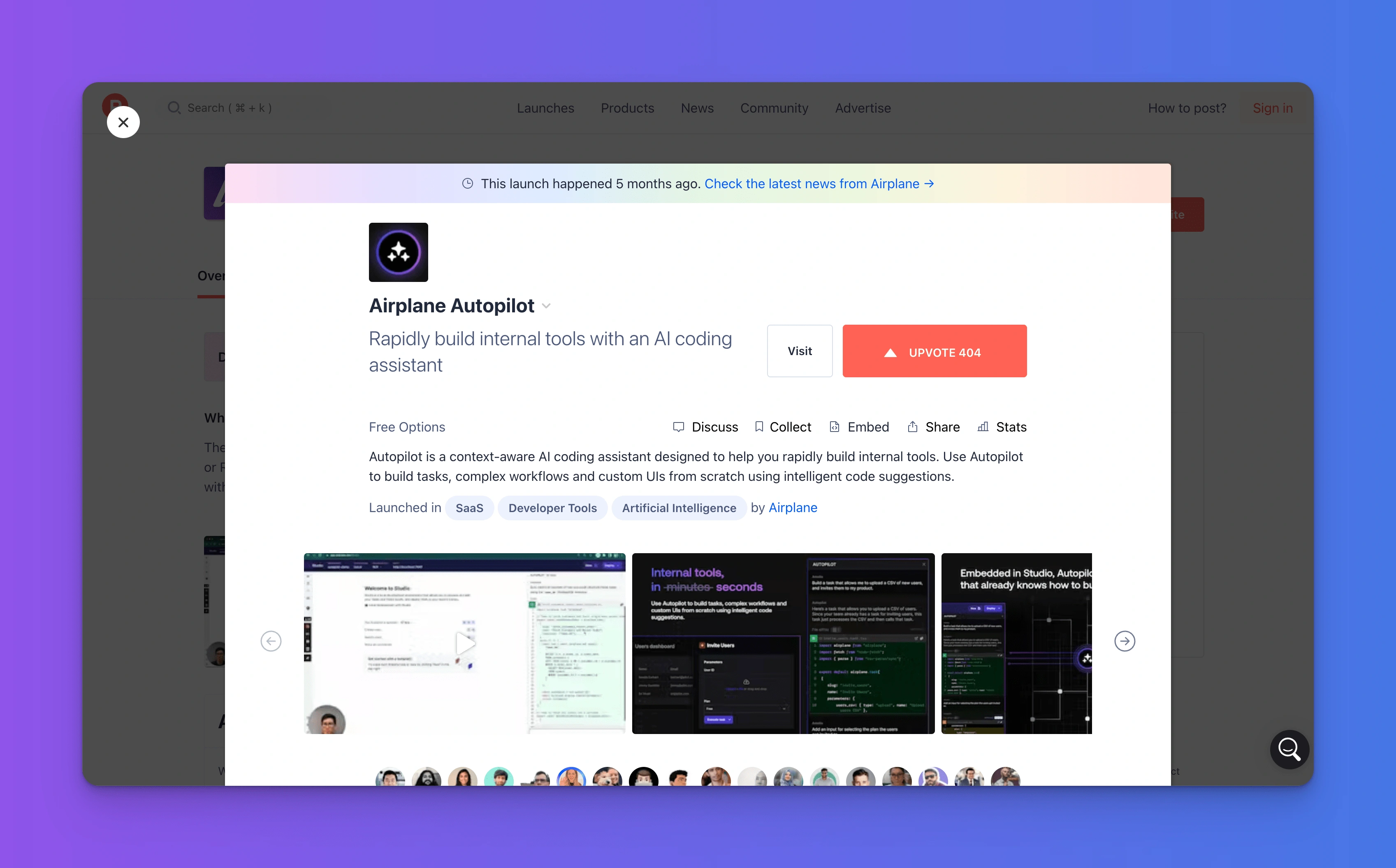 Product Hunt launch