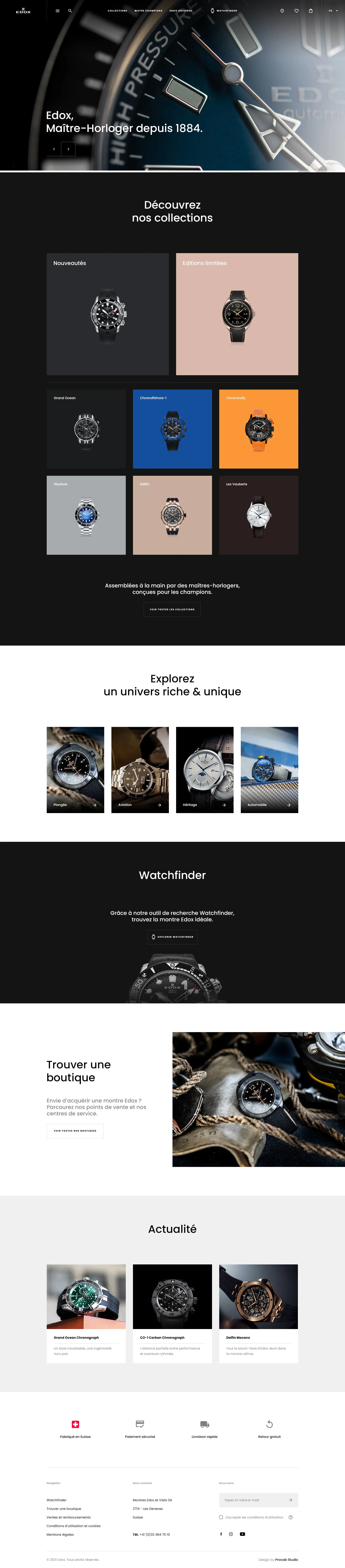 Edox - Homepage (first draft)