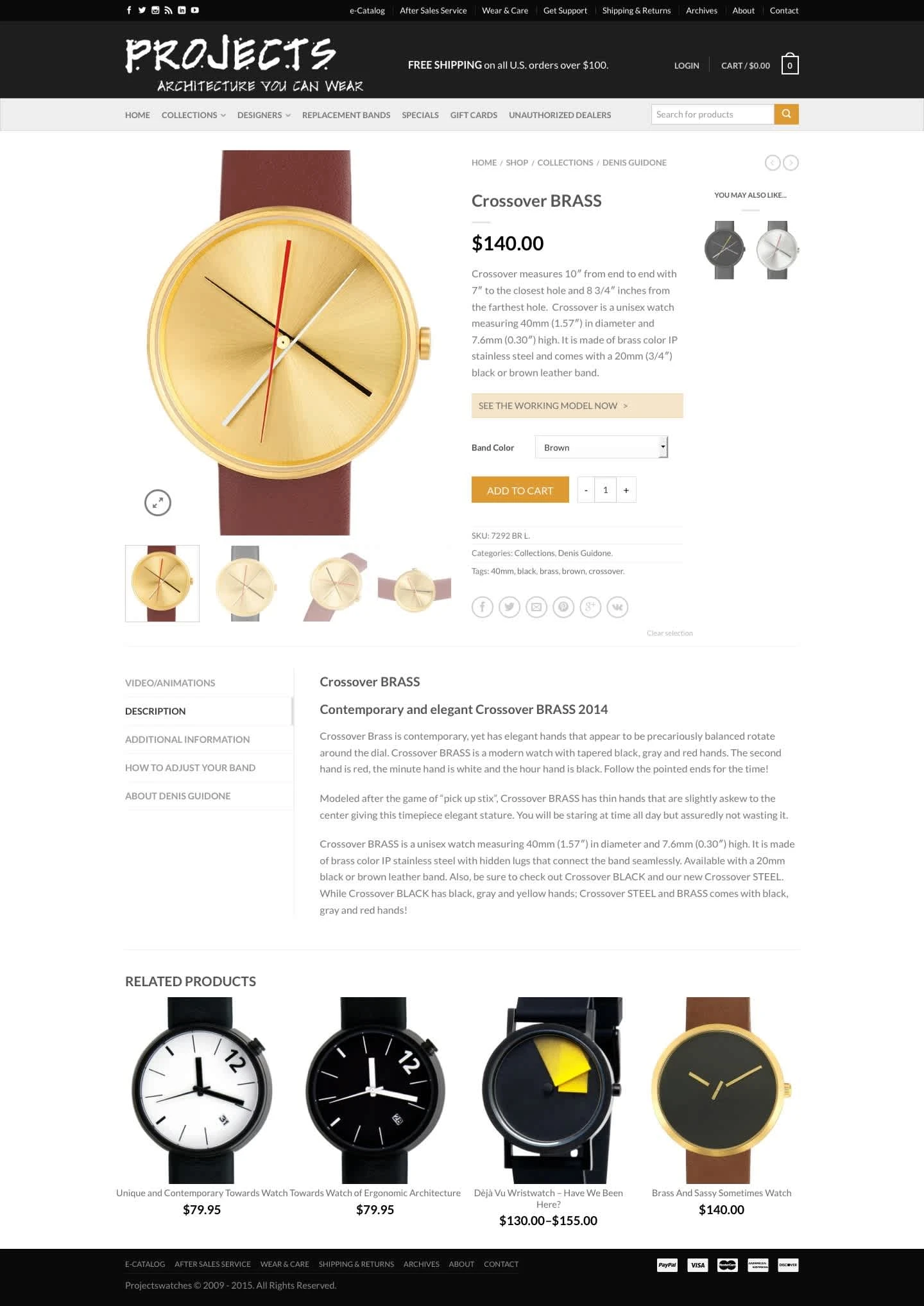 Single product page