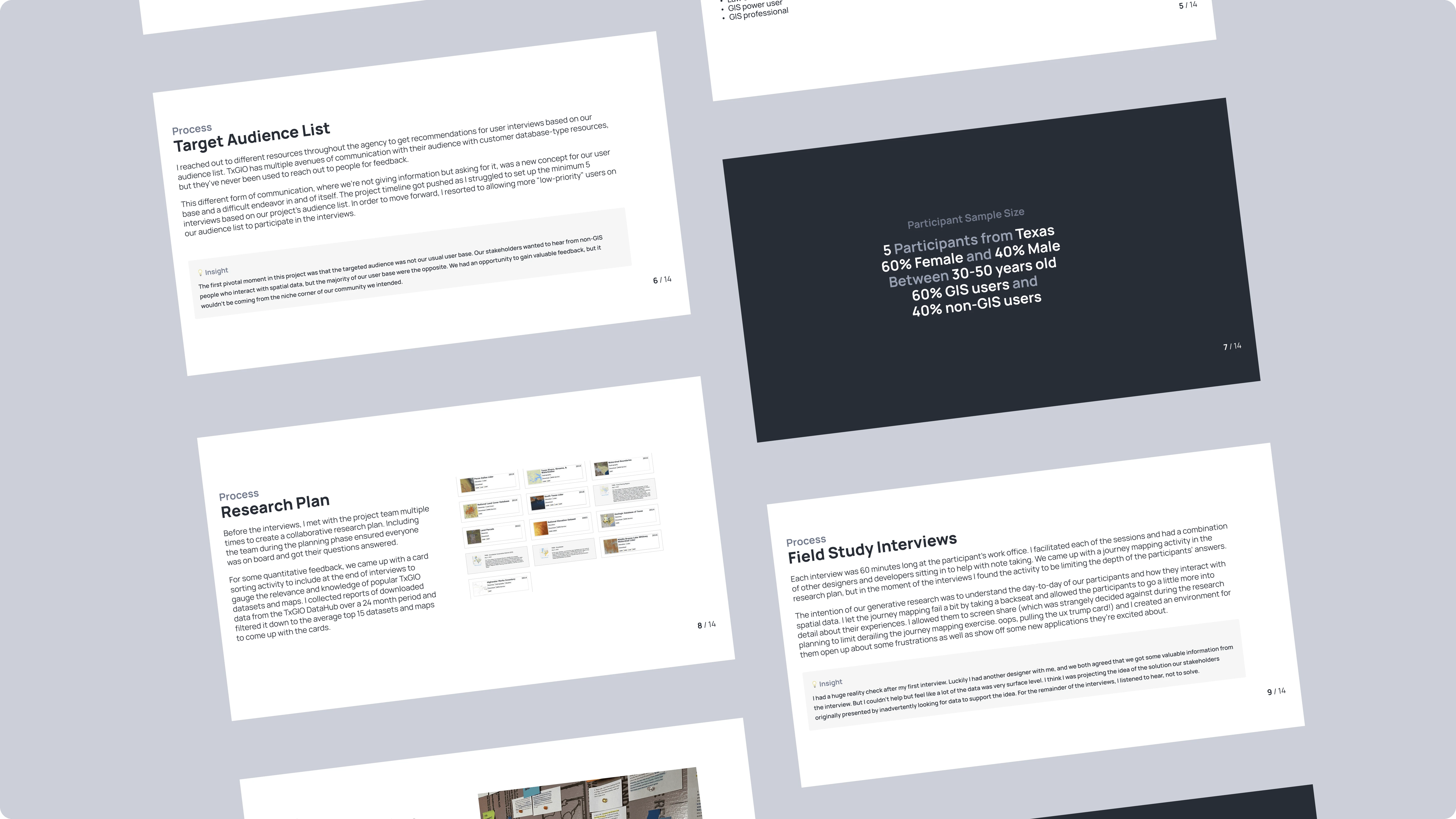 Presentation pages showing research findings.