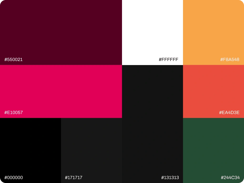 Color Palette is based on Salmorejo ingredients