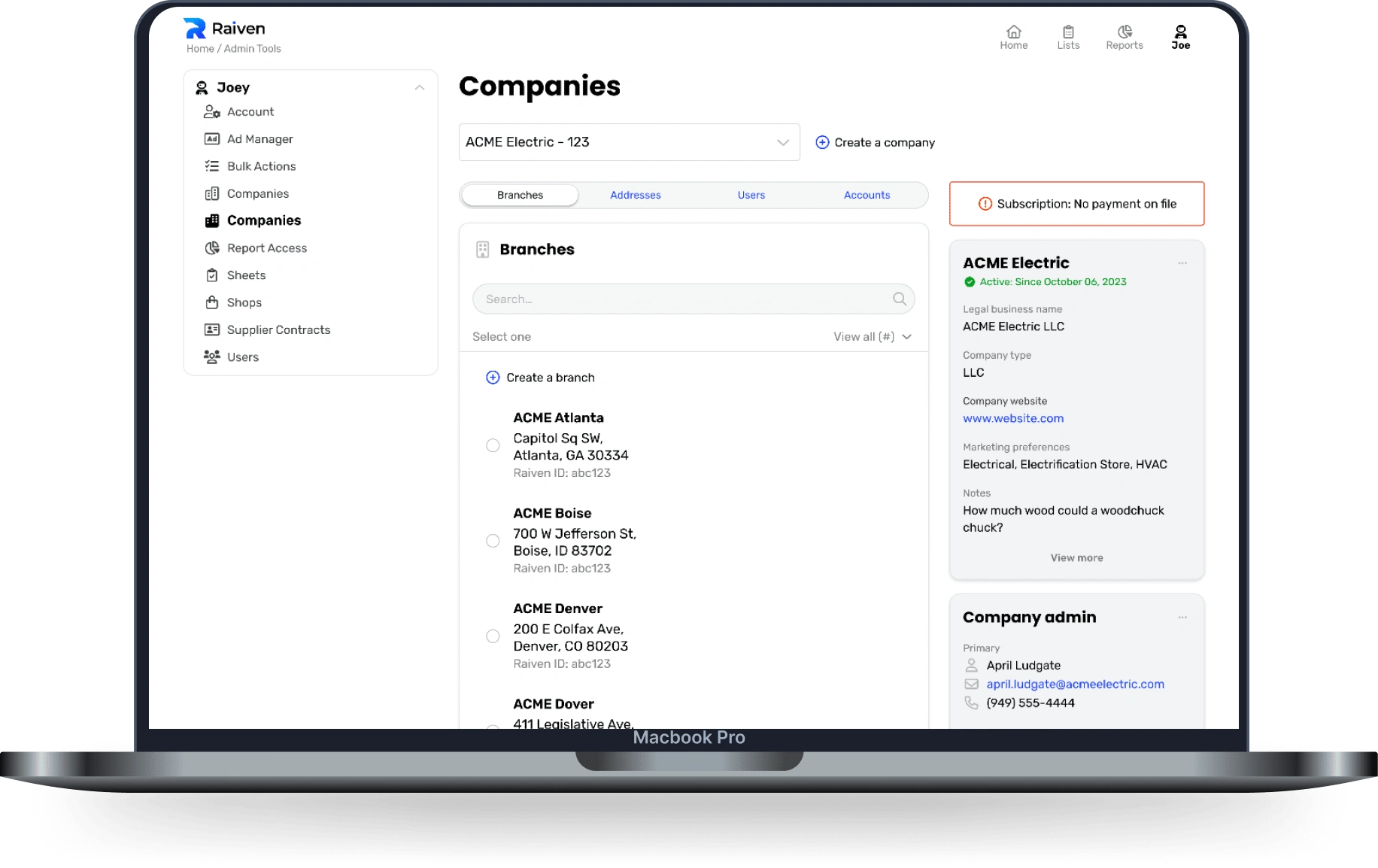 We gave our CSMs an end-to-end system that allows them to completely manage various companies in our system. We also built this system to be scalable in the case that we eventually want to offer our users the ability to self manage within our other product, Raiven Portal.