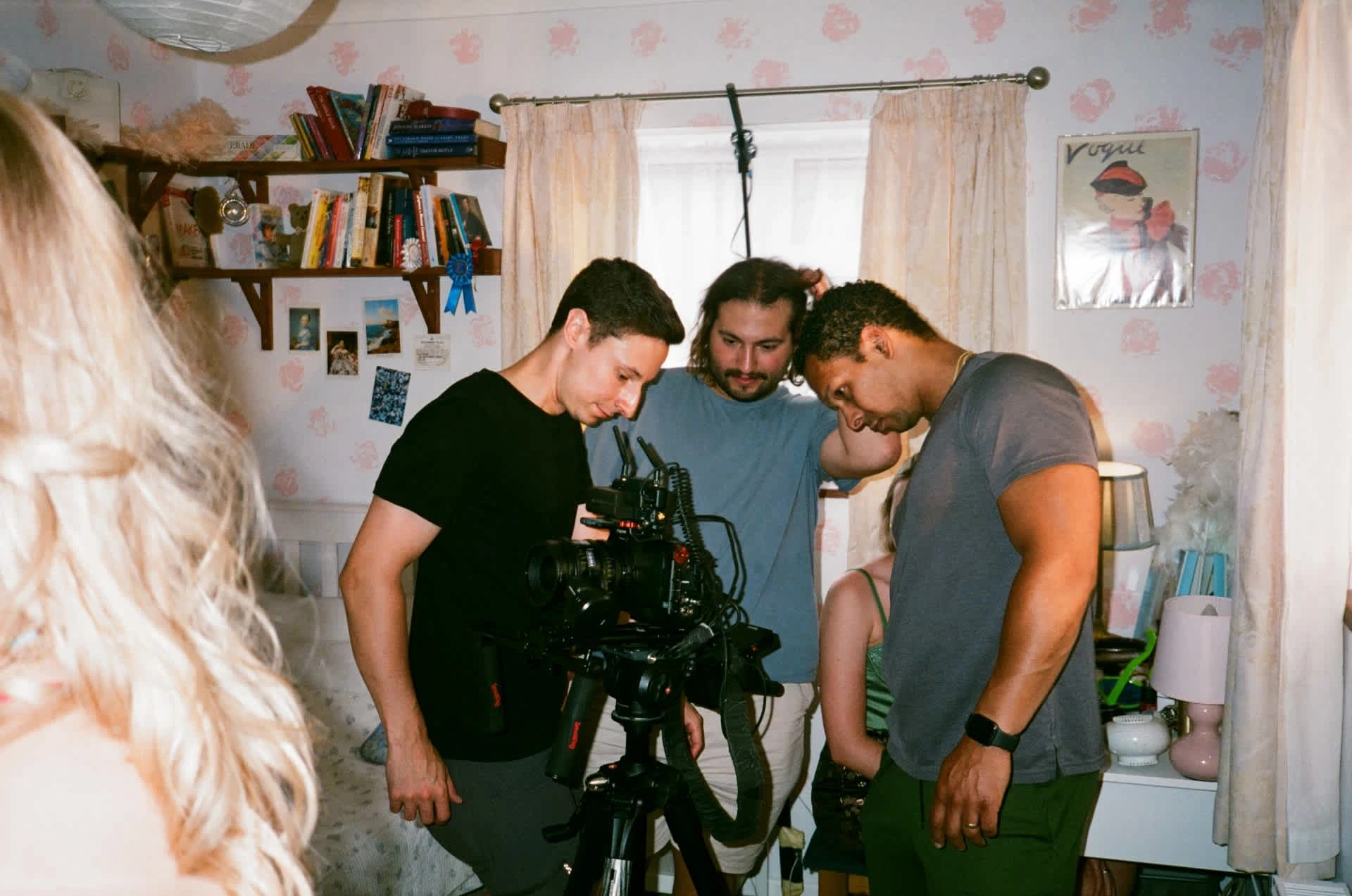 Reviewing the shot, whilst directing a short film, "Girls Night".