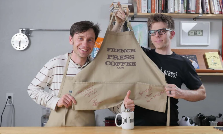 Igor Dernov (owner of Frenchpresscoffee.com) & Brian Lorelle
