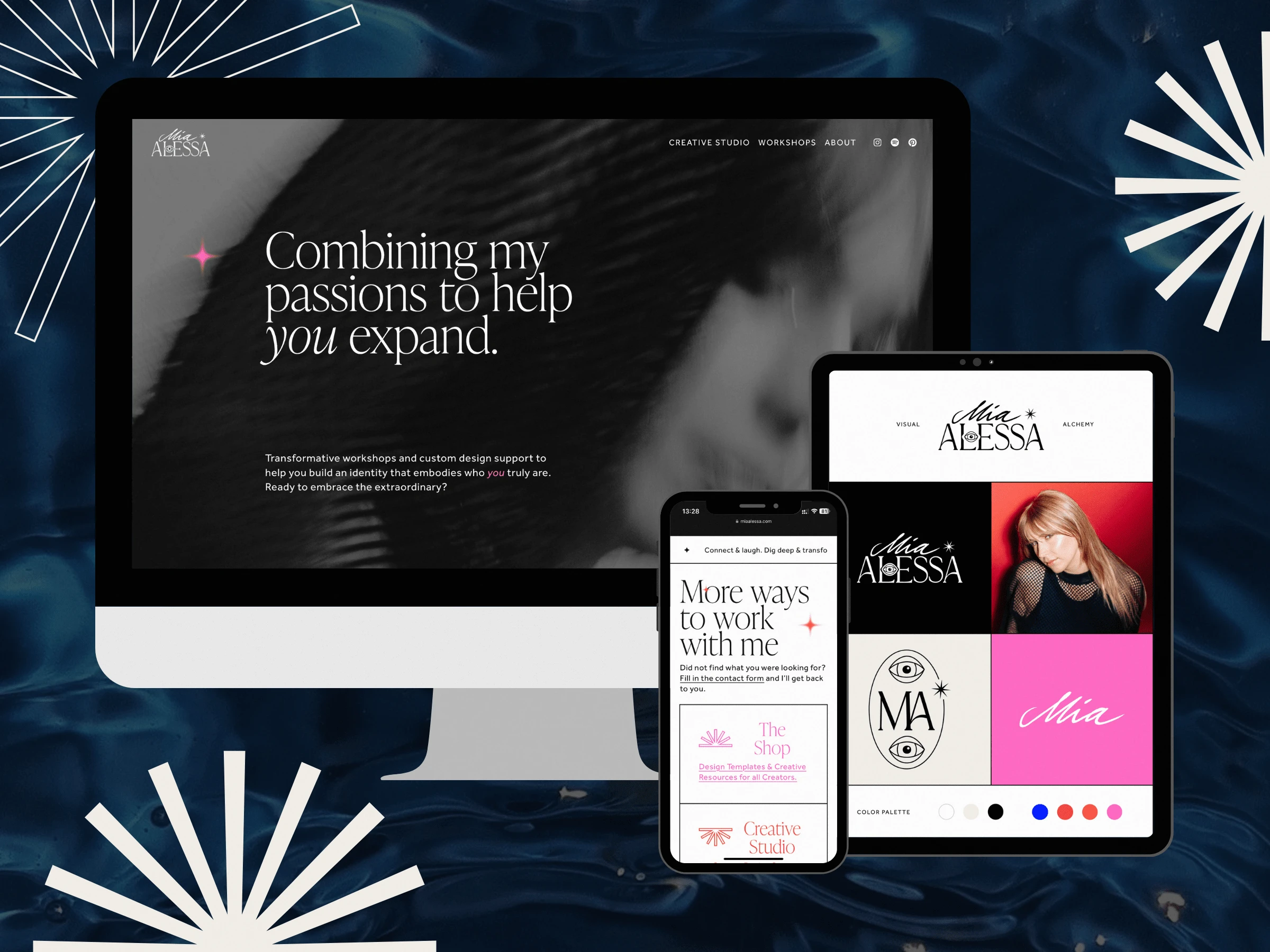 Personal Brand Identity Kit & Squarespace Website Design
