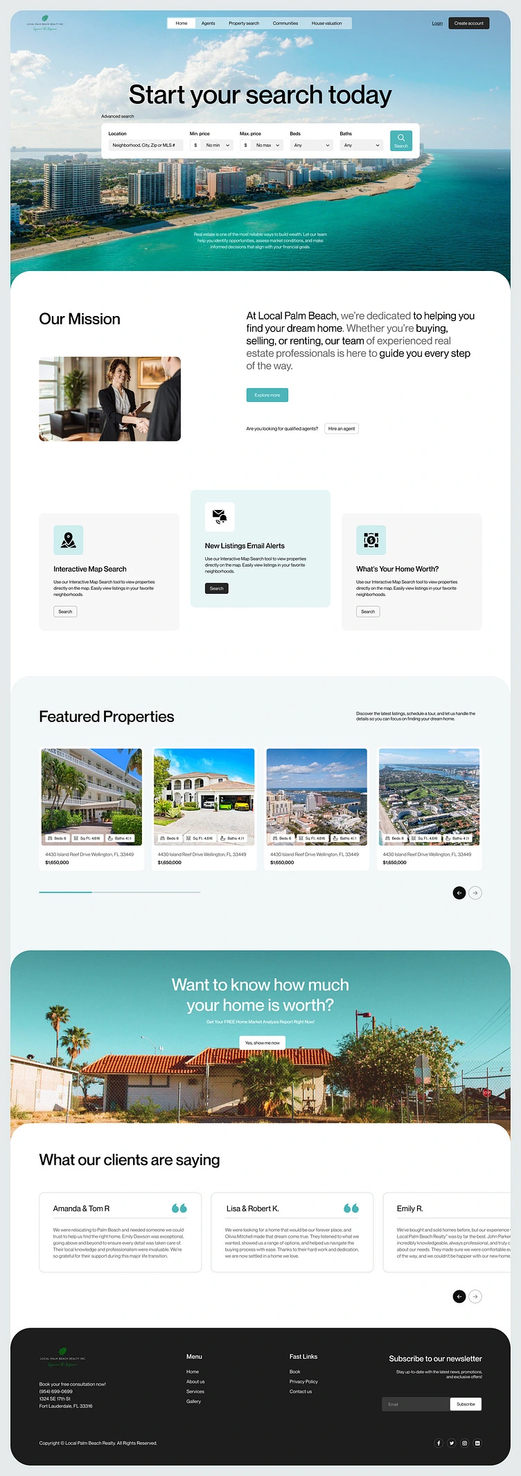 real estate website design