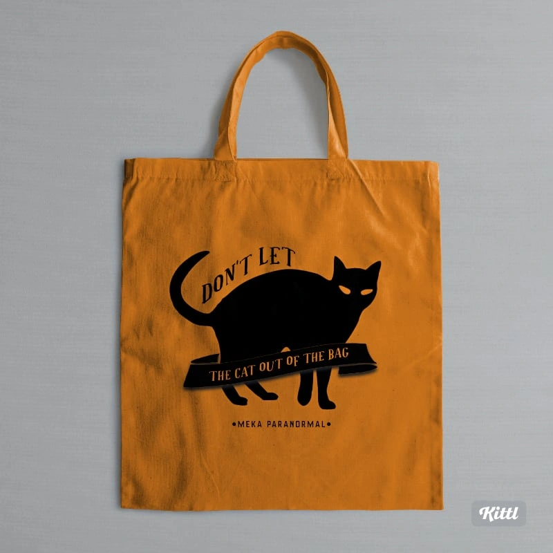 Don't Let The Cat Out Of The Bag - Orange Tote