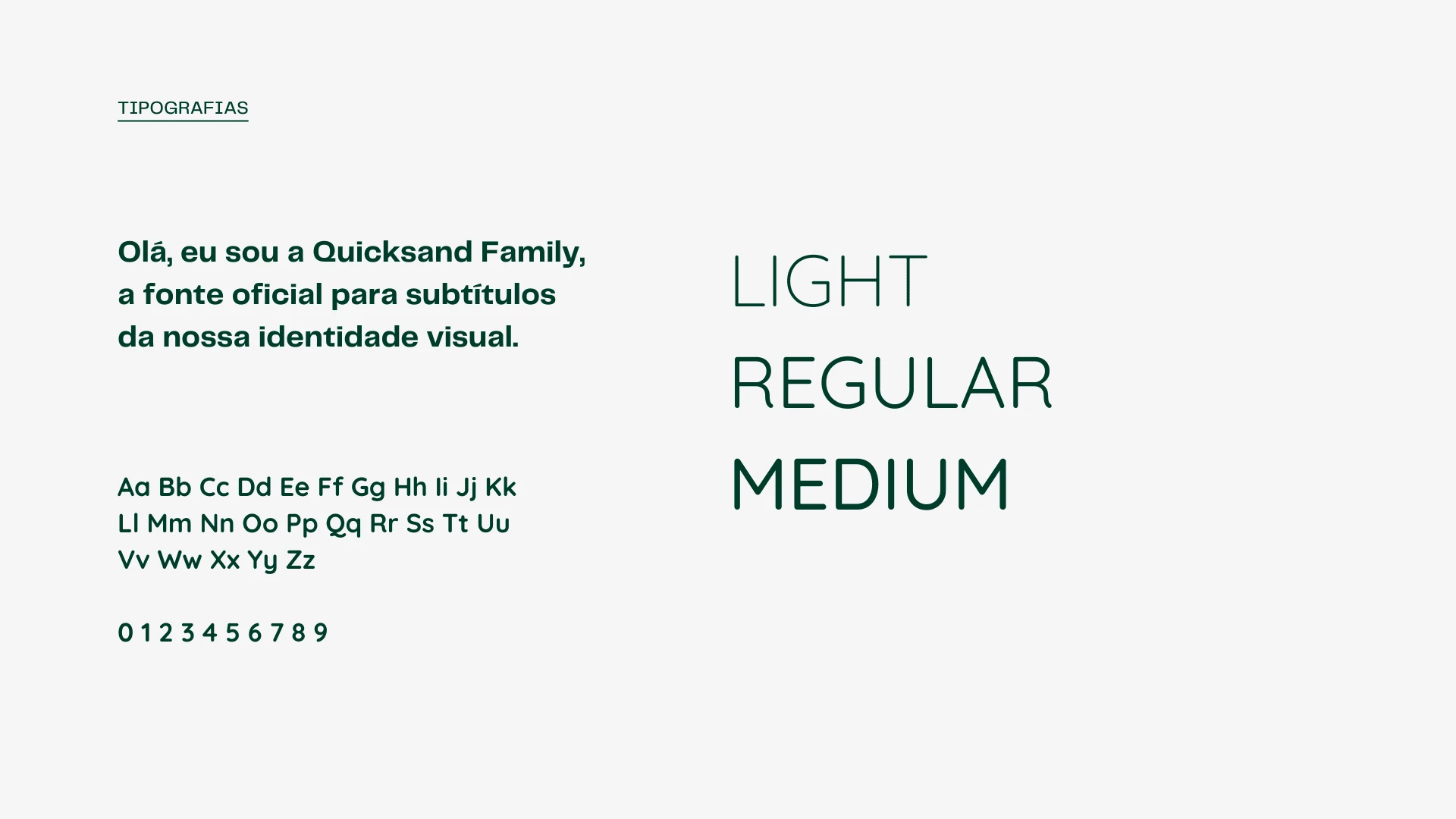 Hi, I'm Quicksand Family, the official font for subtitles in our visual identity.