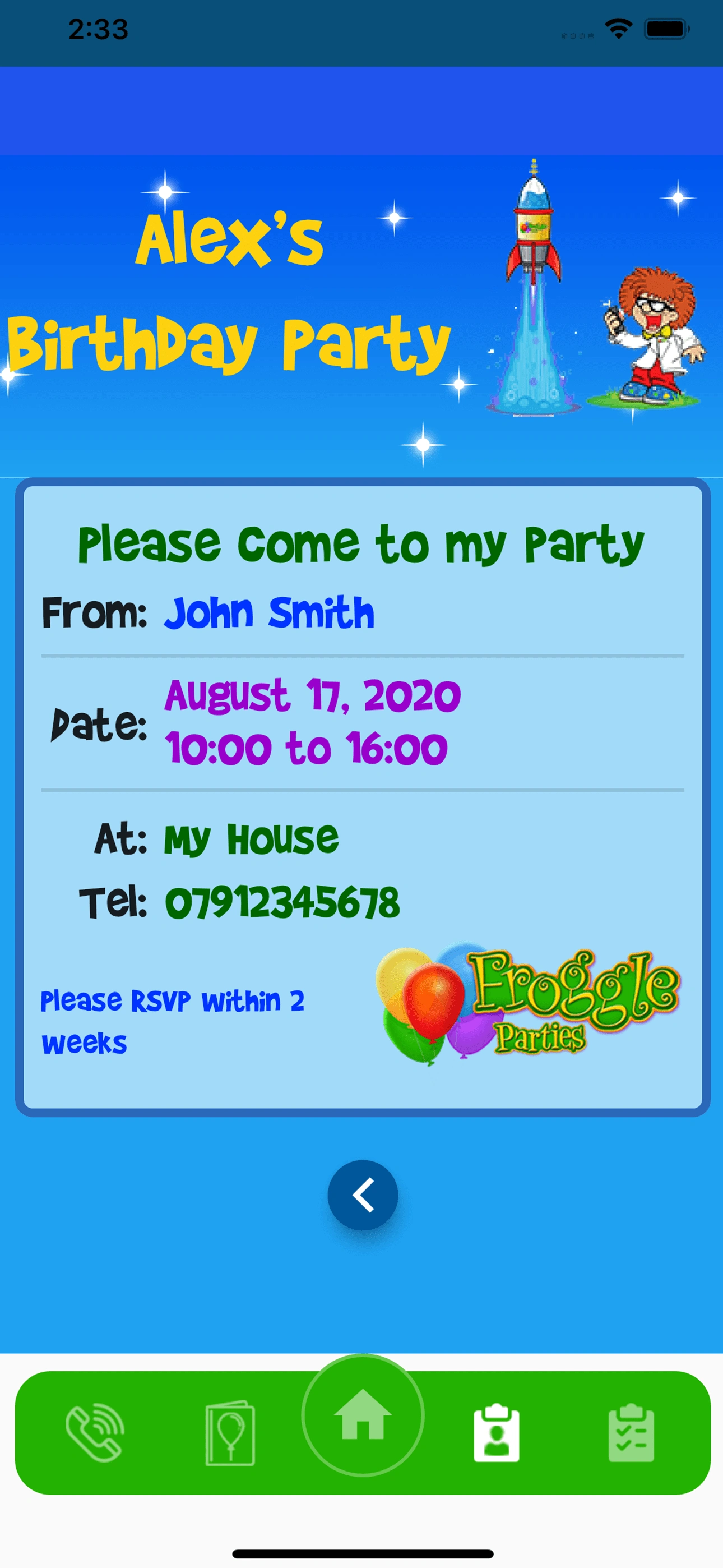 Generated Party Invitation