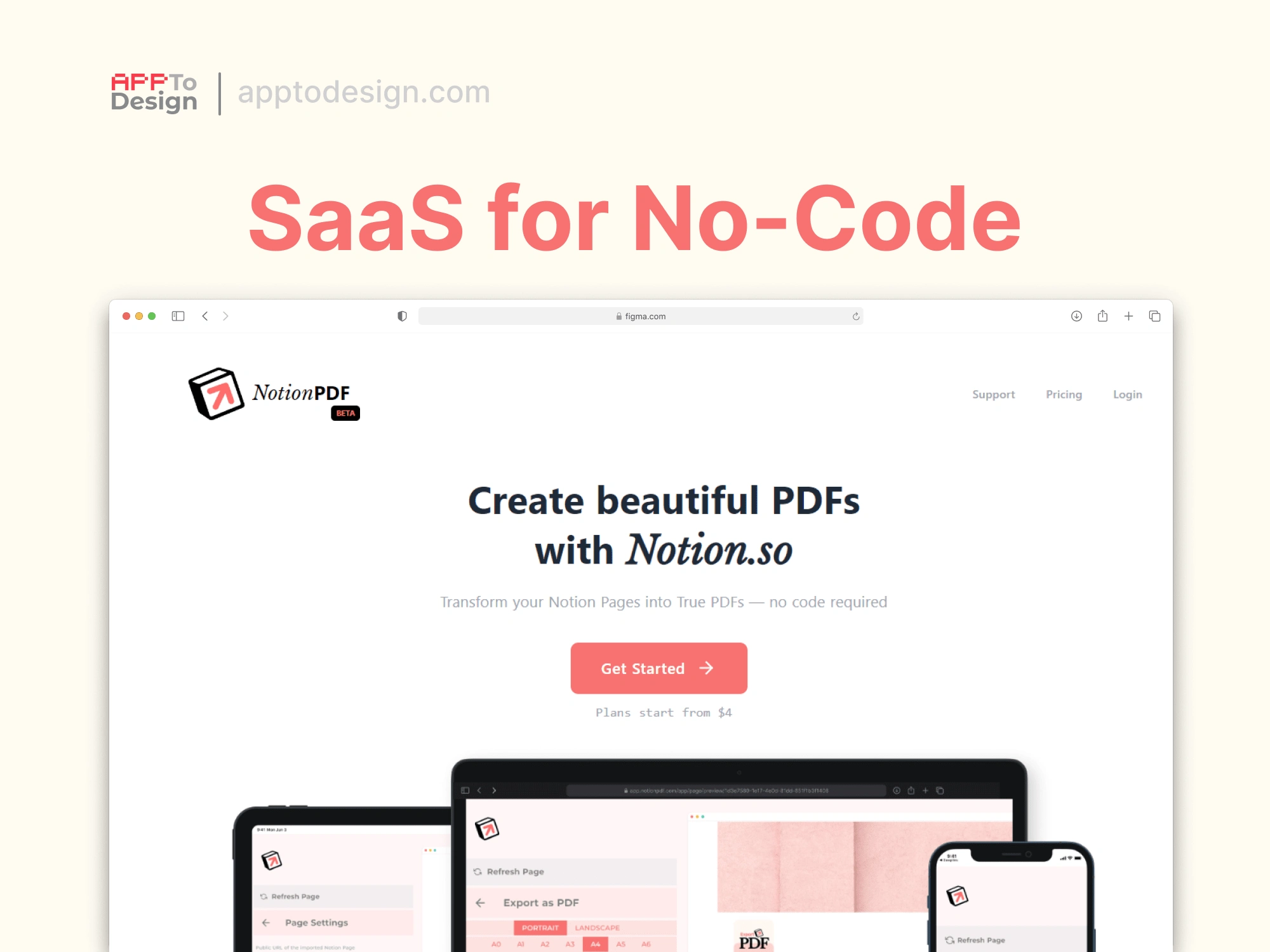 NotionPDF Landing Page